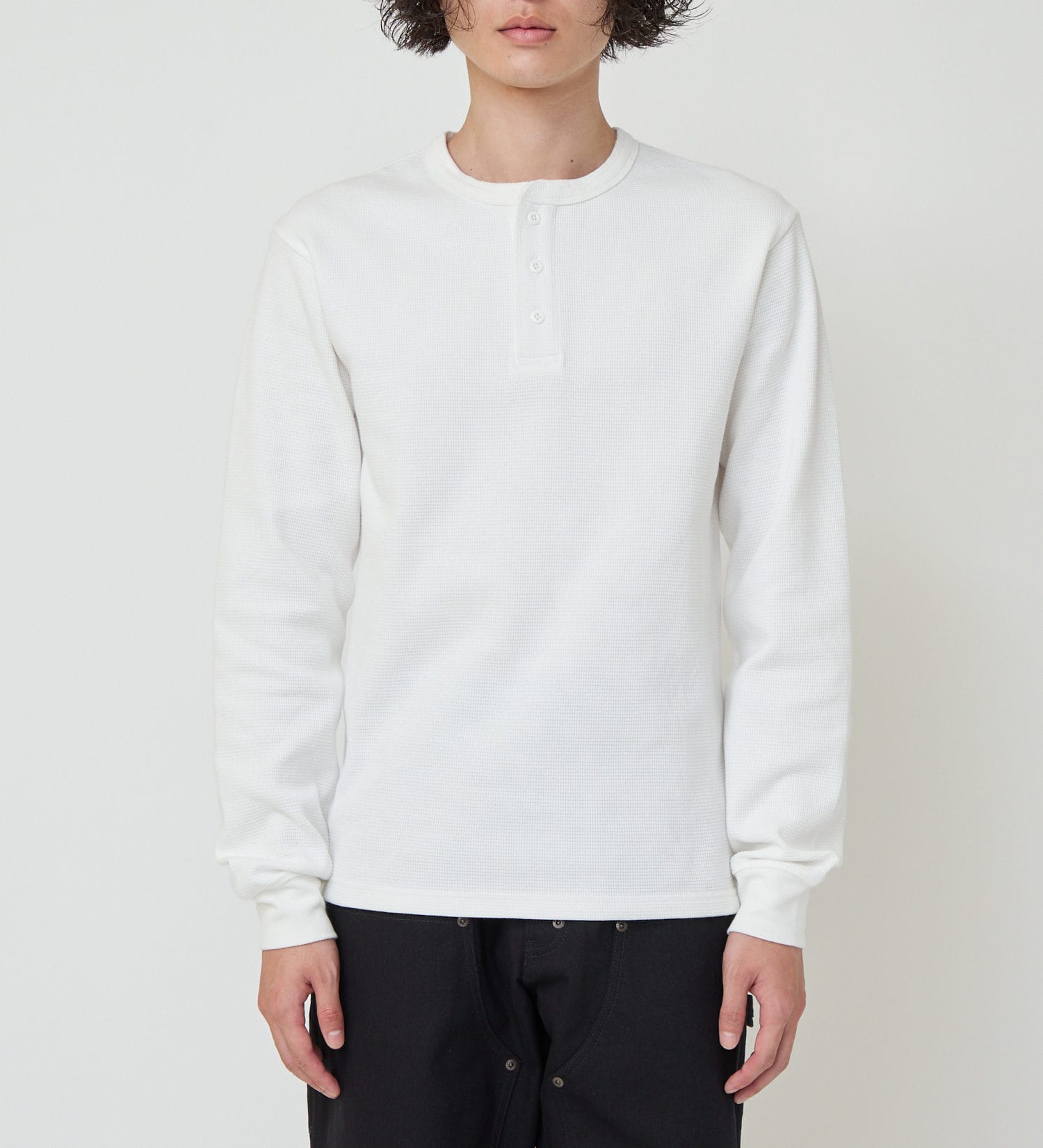 Dickies(ディッキーズ)のヘンリーネックワッフル|トップス/Tシャツ/カットソー/メンズ|ホワイト