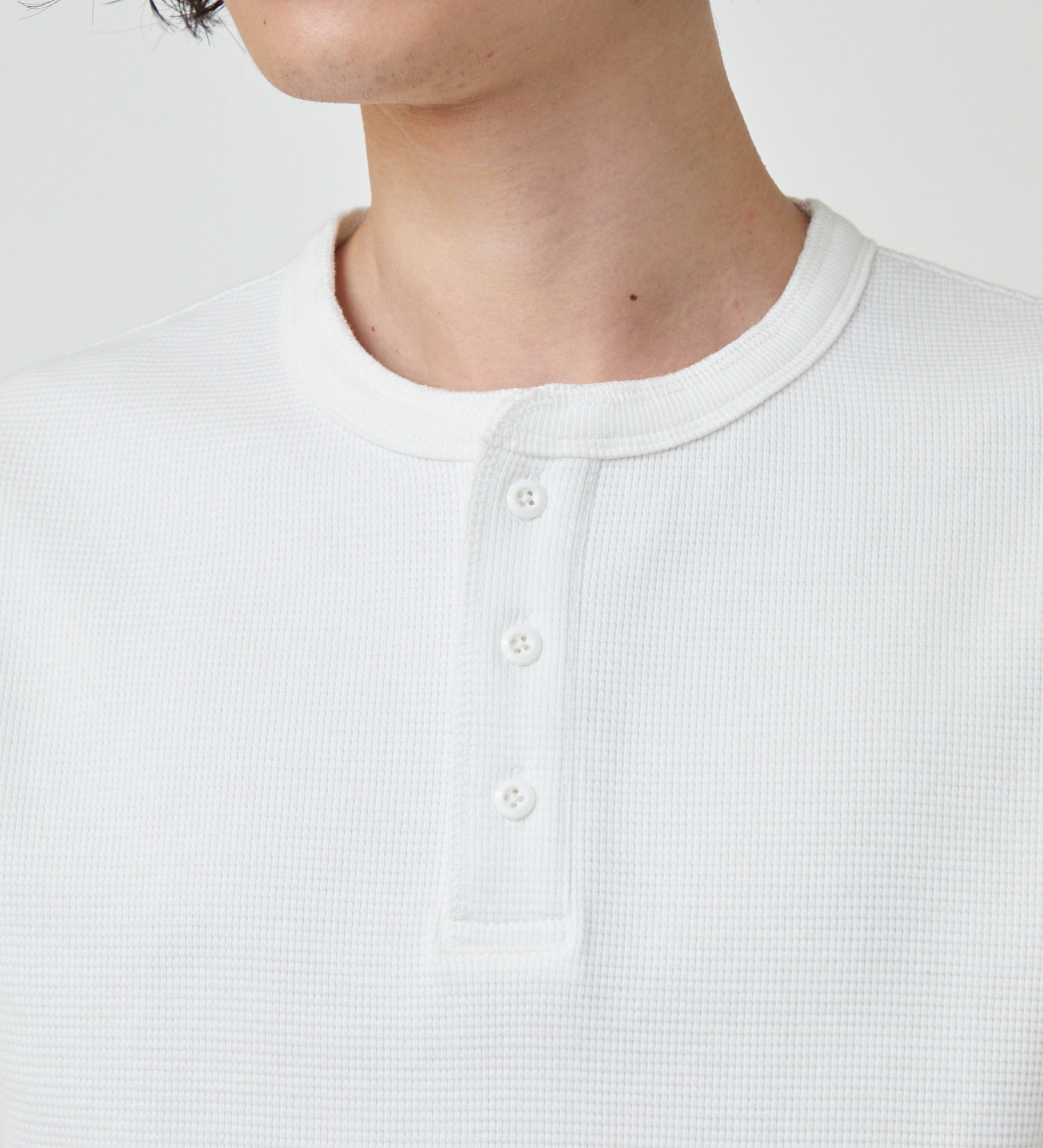 Dickies(ディッキーズ)のヘンリーネックワッフル|トップス/Tシャツ/カットソー/メンズ|ホワイト