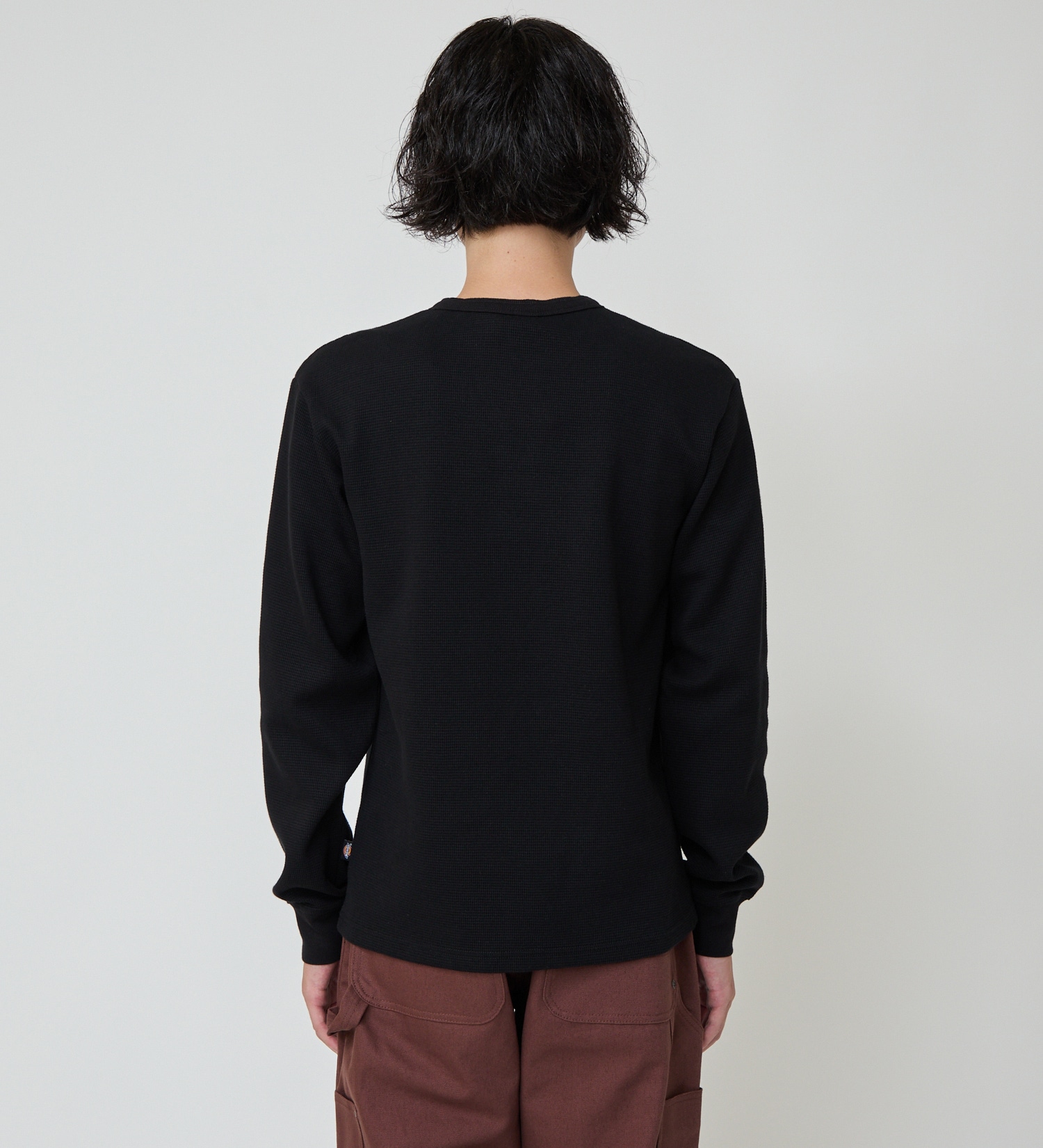 Dickies(ディッキーズ)のヘンリーネックワッフル|トップス/Tシャツ/カットソー/メンズ|ブラック
