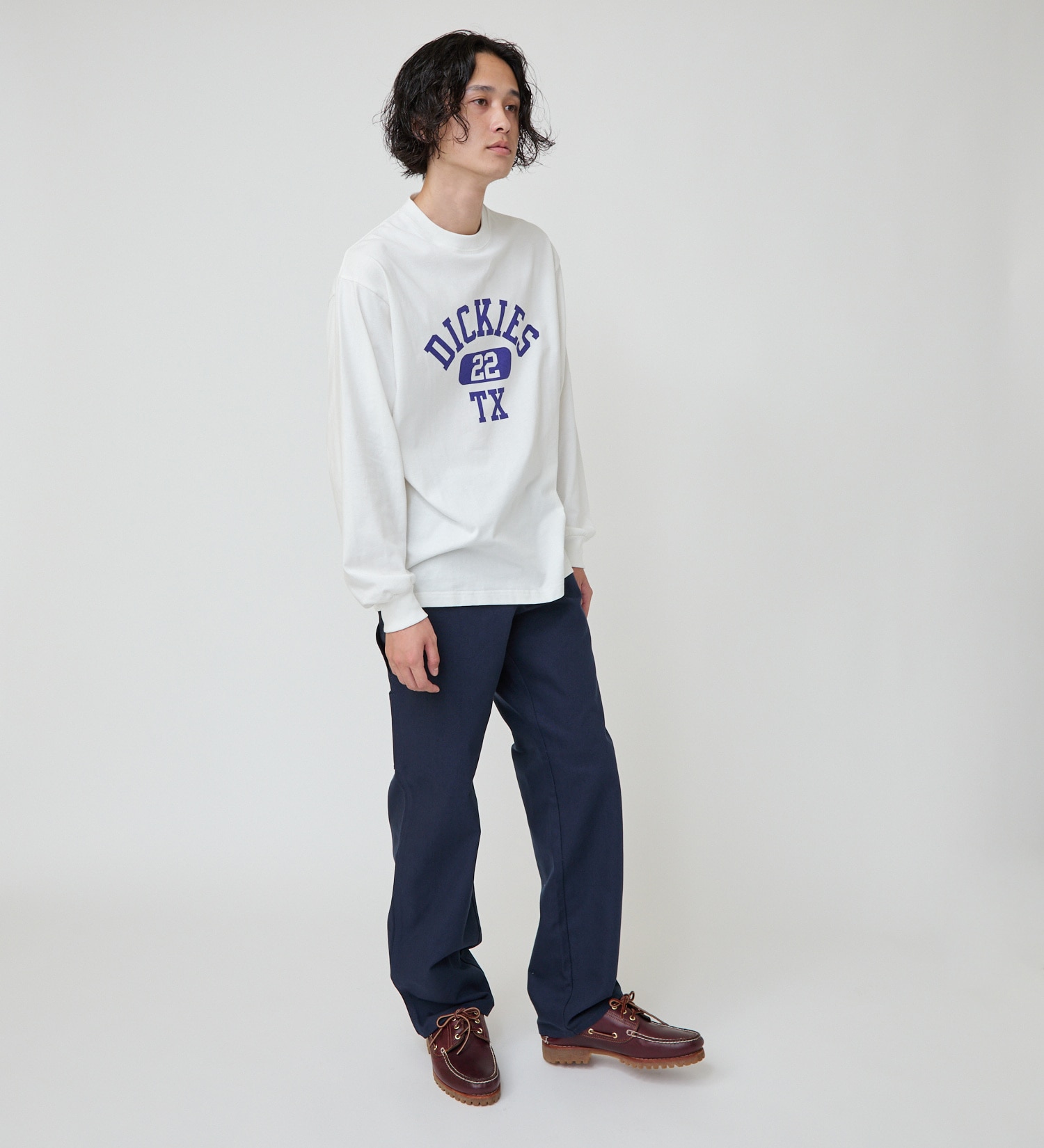 Dickies(ディッキーズ)のアーチロゴロングスリーブTシャツ|トップス/Tシャツ/カットソー/メンズ|ホワイト