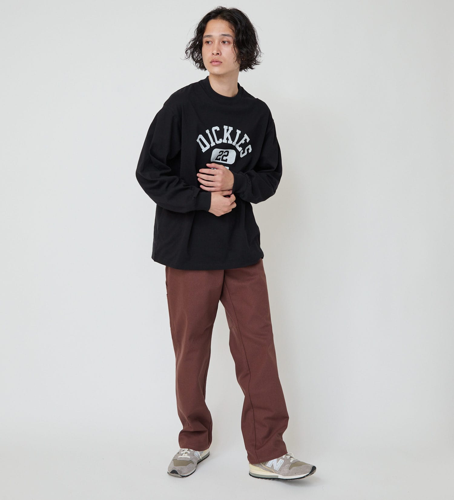 Dickies(ディッキーズ)のアーチロゴロングスリーブTシャツ|トップス/Tシャツ/カットソー/メンズ|ブラック