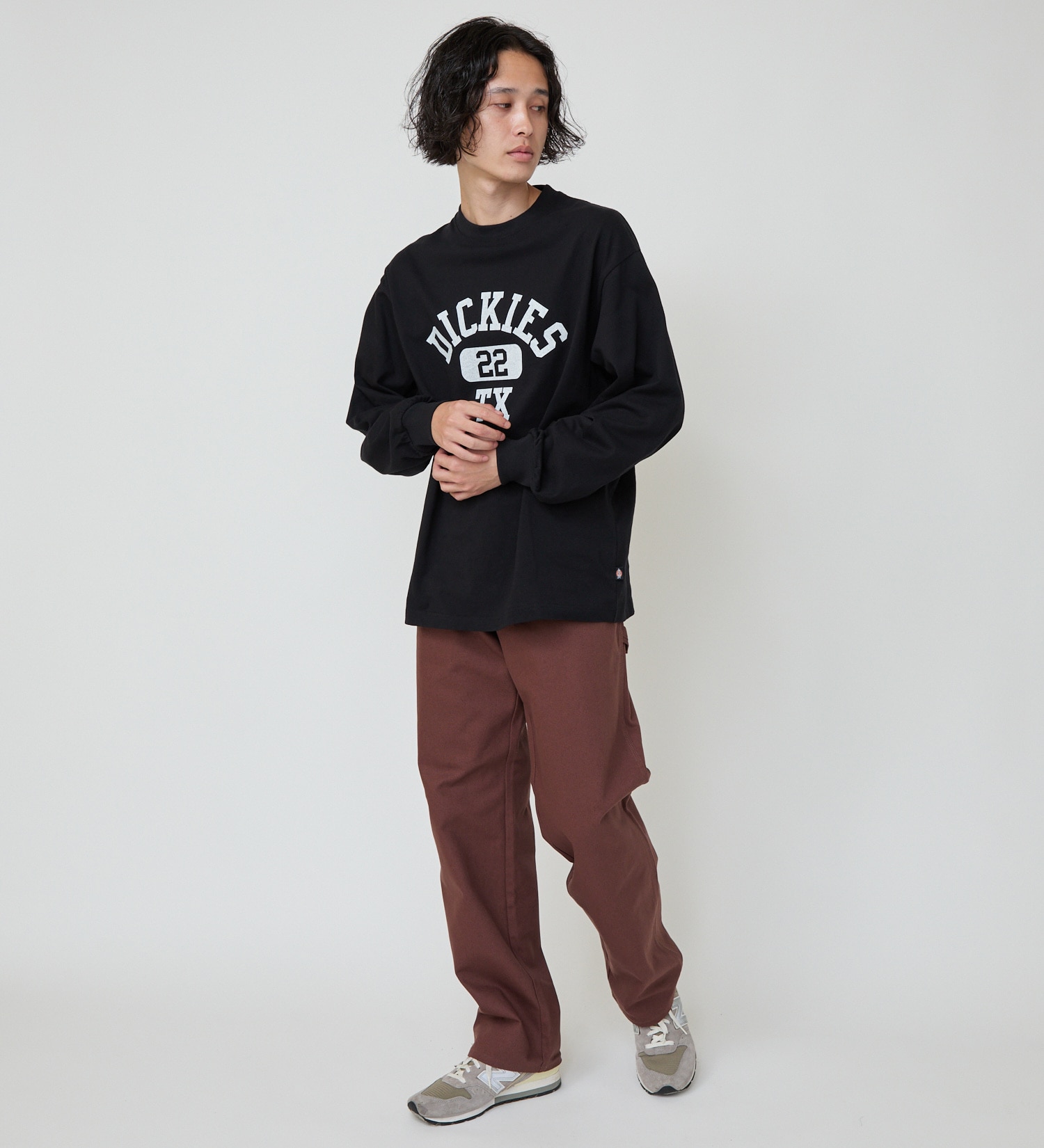 Dickies(ディッキーズ)のアーチロゴロングスリーブTシャツ|トップス/Tシャツ/カットソー/メンズ|ブラック