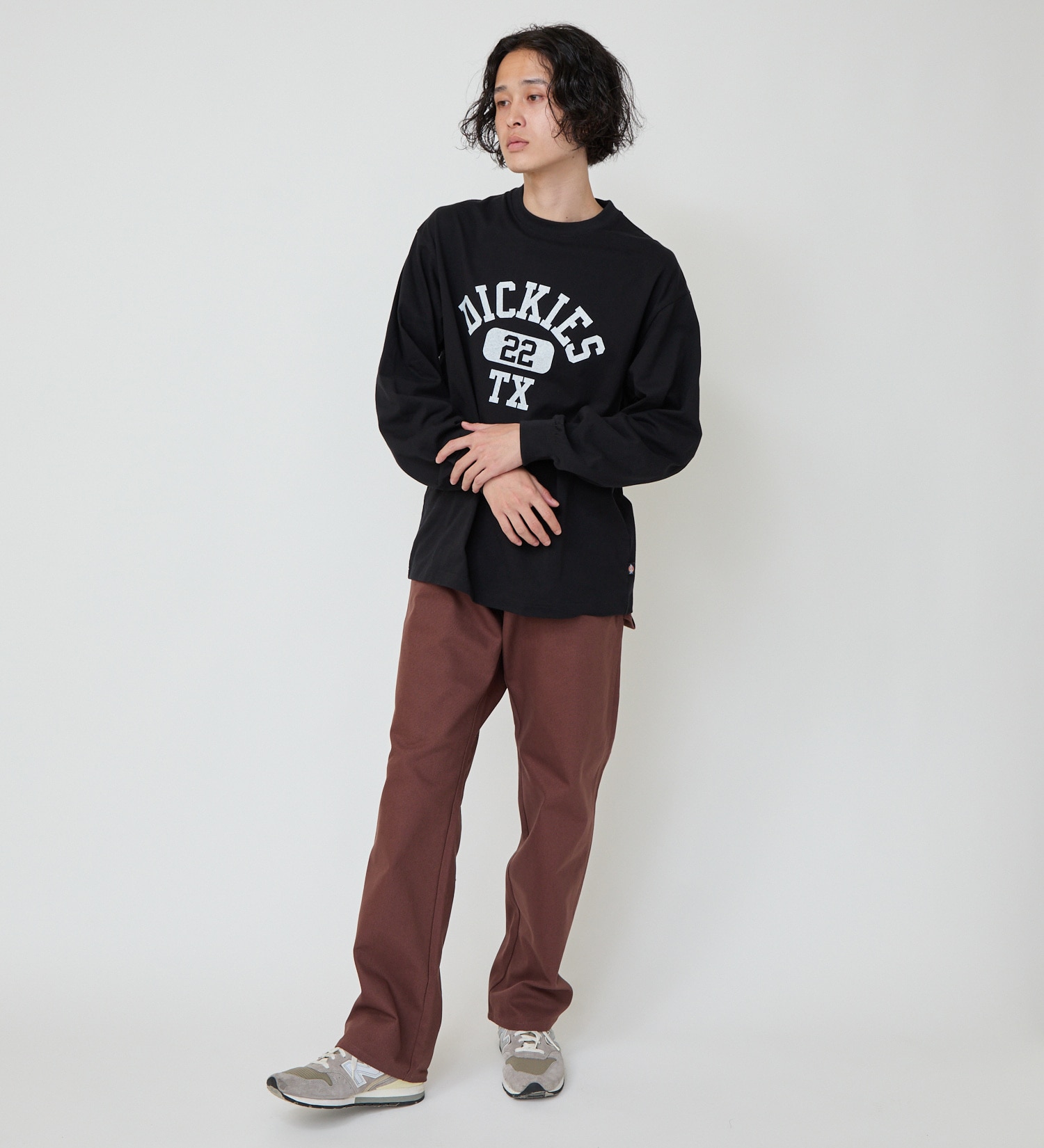 Dickies(ディッキーズ)のアーチロゴロングスリーブTシャツ|トップス/Tシャツ/カットソー/メンズ|ブラック