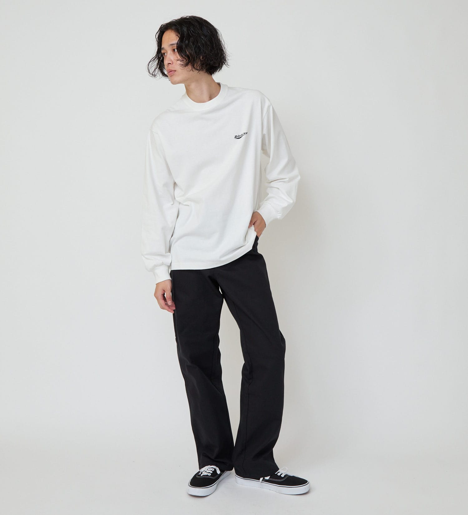 Dickies(ディッキーズ)のバックプリントロングスリーブTシャツ|トップス/Tシャツ/カットソー/メンズ|ホワイト