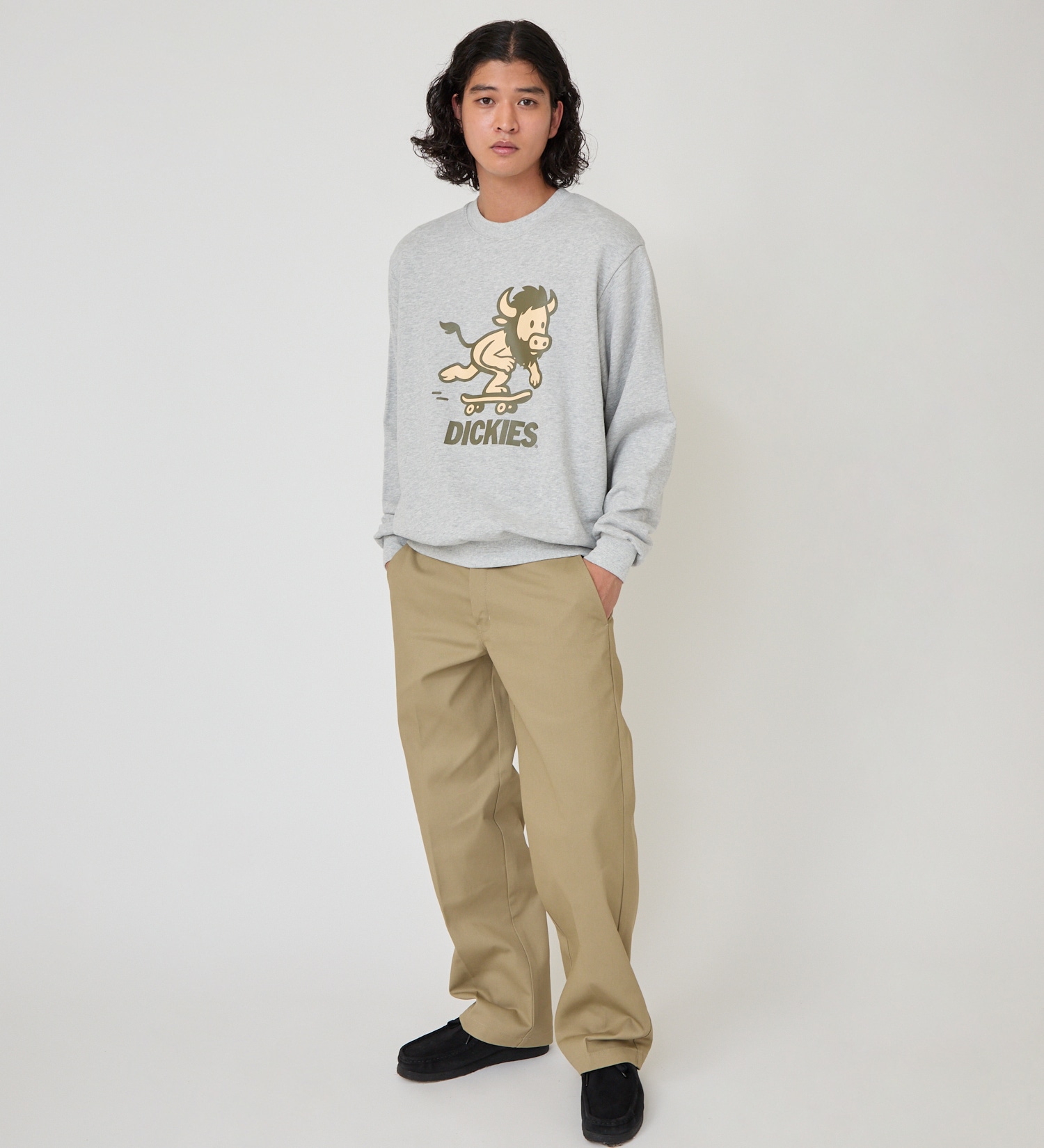 Dickies(ディッキーズ)のウォッシュプリントフーディー|トップス/スウェット/メンズ|ヘザ－グレー