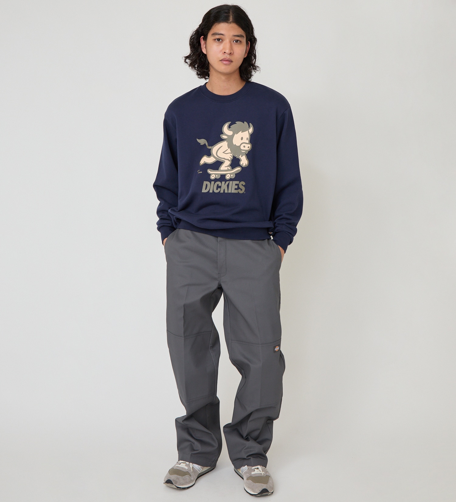 Dickies(ディッキーズ)のウォッシュプリントフーディー|トップス/スウェット/メンズ|ネイビー