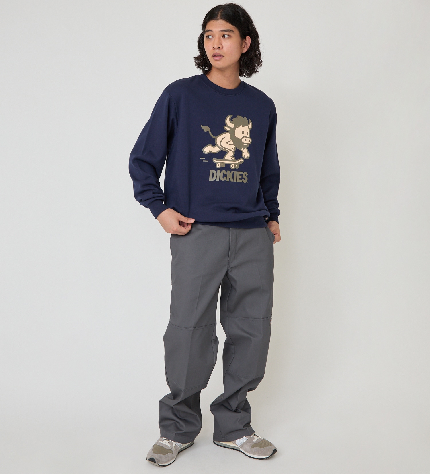 Dickies(ディッキーズ)のウォッシュプリントフーディー|トップス/スウェット/メンズ|ネイビー