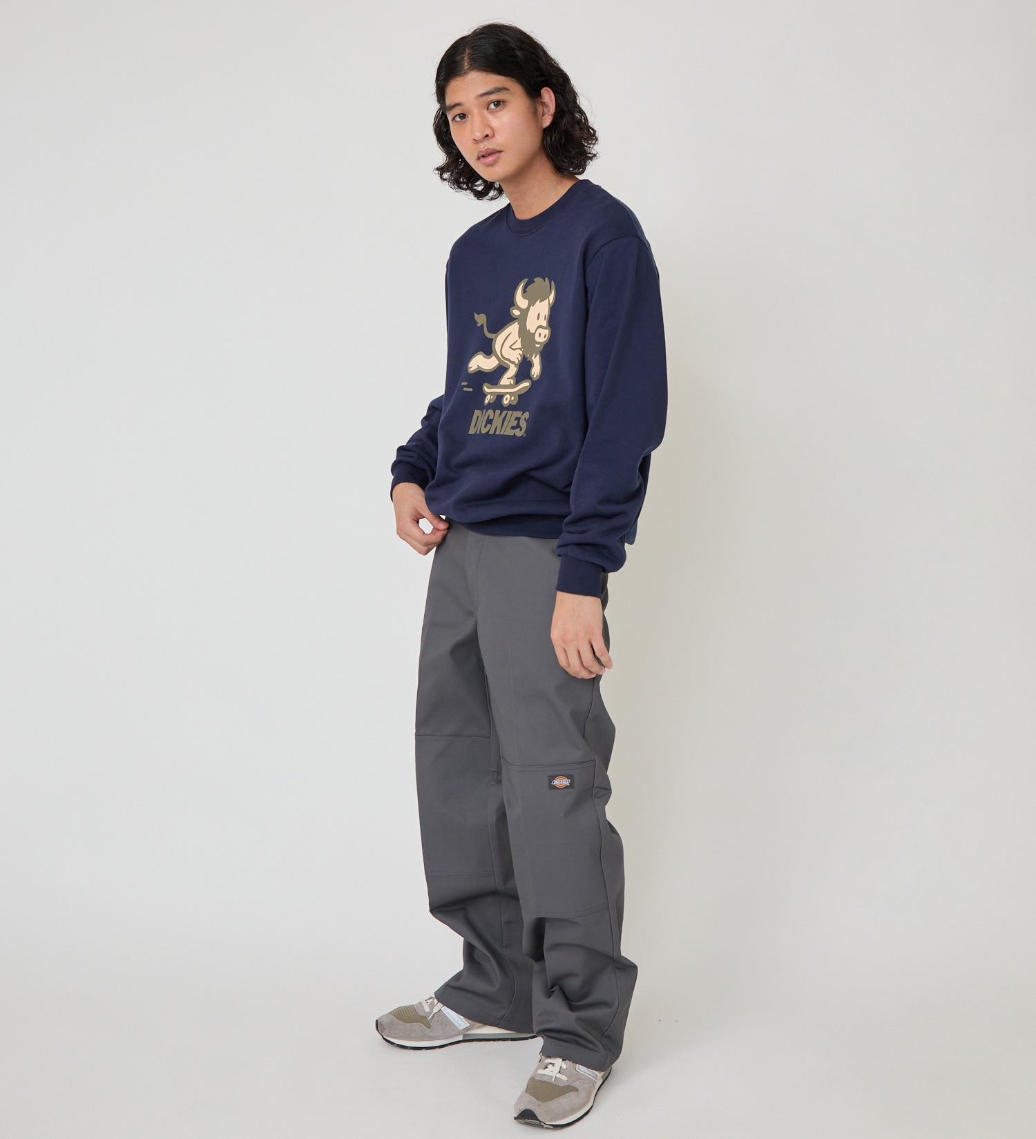 Dickies(ディッキーズ)のウォッシュプリントフーディー|トップス/スウェット/メンズ|ネイビー