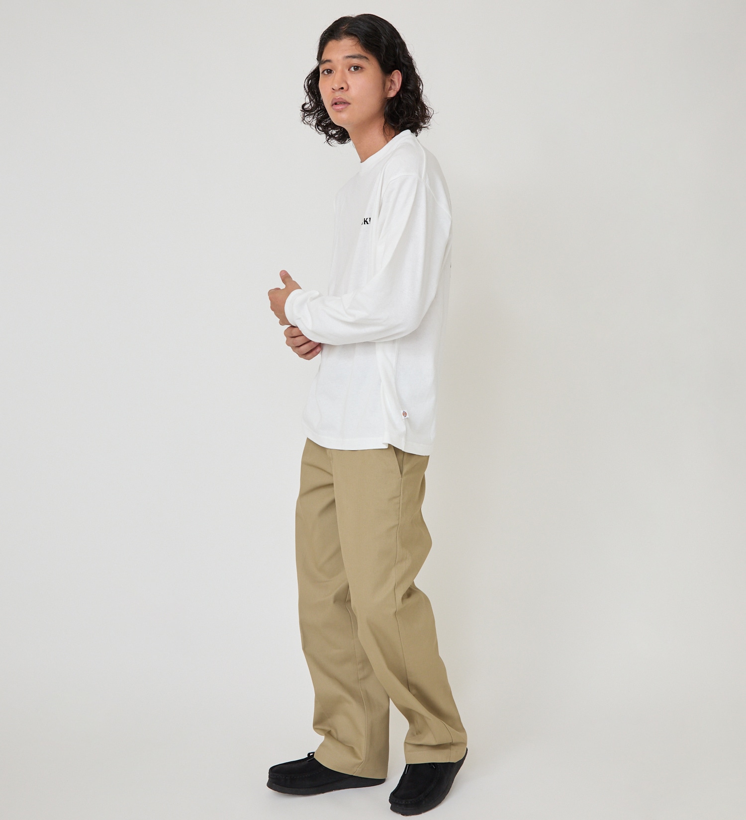 Dickies(ディッキーズ)のグラフィックロングスリーブTシャツA-2|トップス/Tシャツ/カットソー/メンズ|ホワイト