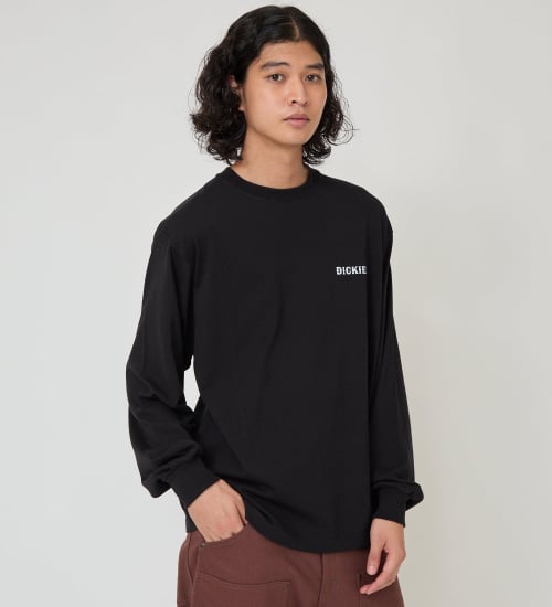 Dickies(ディッキーズ)のグラフィックロングスリーブTシャツA-2|トップス/Tシャツ/カットソー/メンズ|ブラック