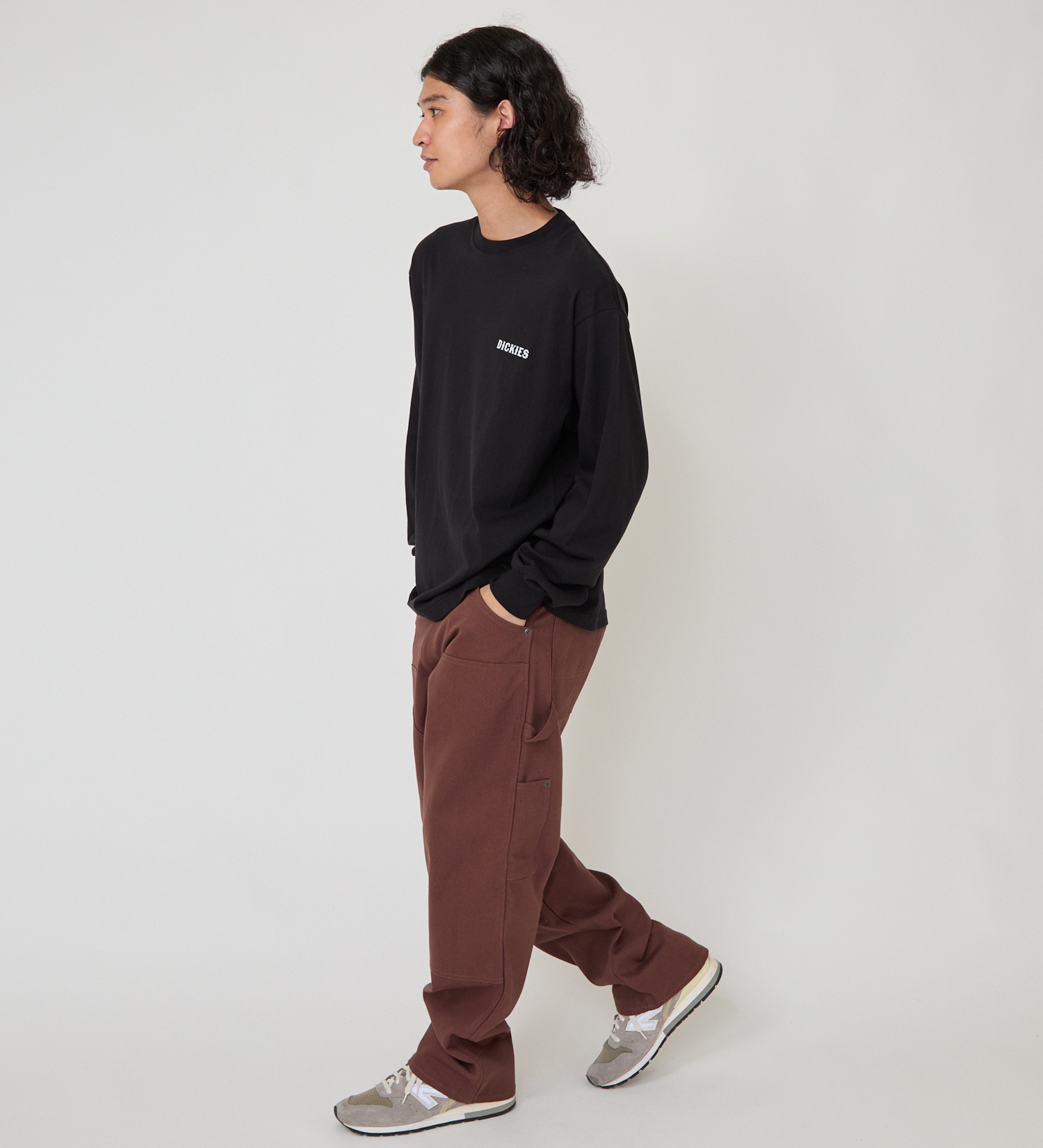 Dickies(ディッキーズ)のグラフィックロングスリーブTシャツA-2|トップス/Tシャツ/カットソー/メンズ|ブラック