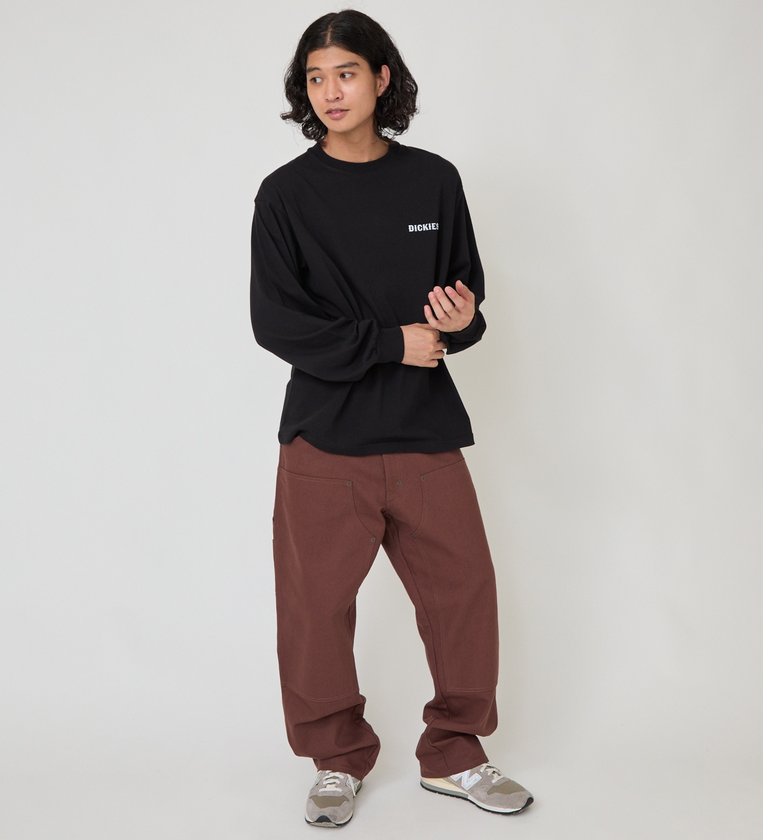 Dickies(ディッキーズ)のグラフィックロングスリーブTシャツA-2|トップス/Tシャツ/カットソー/メンズ|ブラック