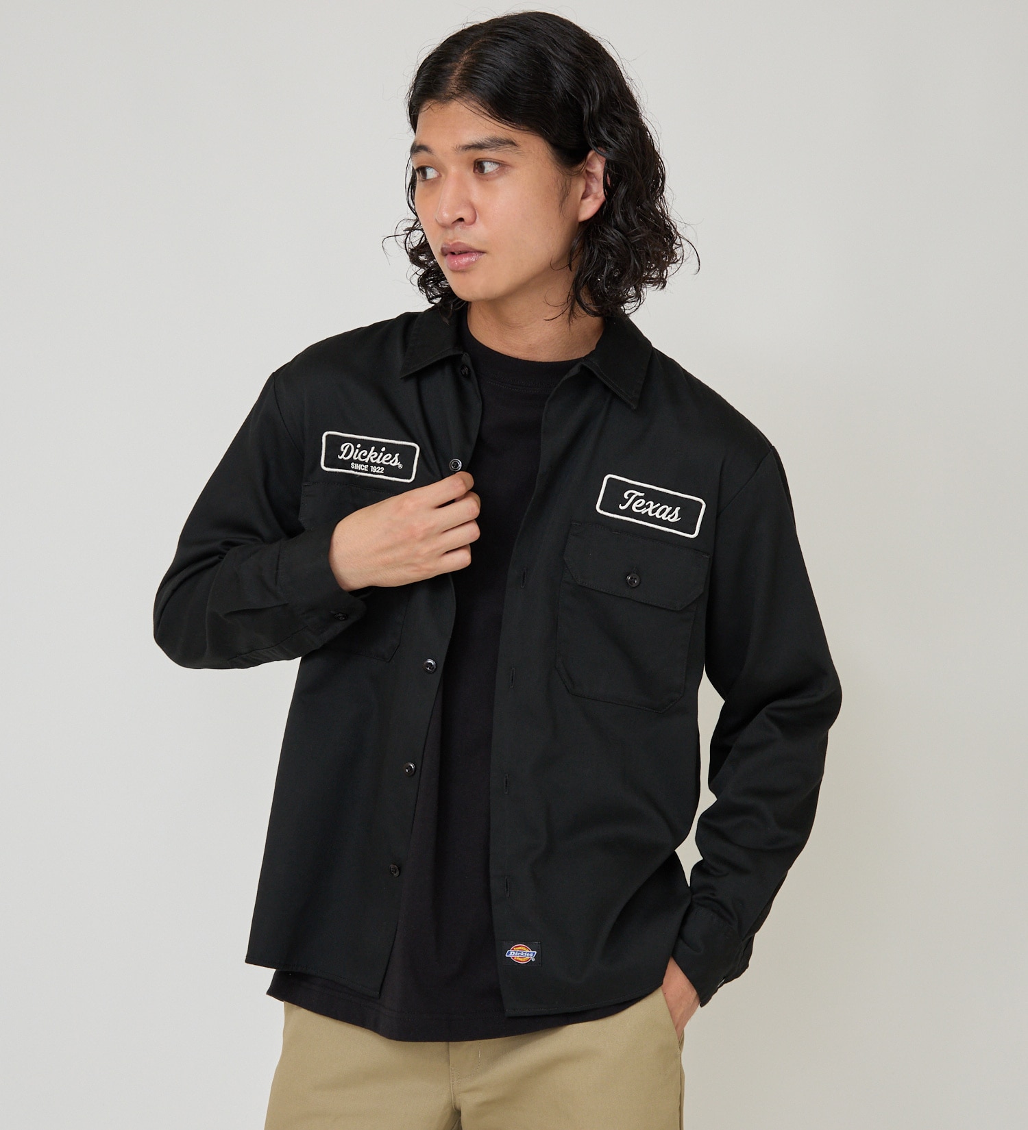 Dickies(ディッキーズ)のバック刺繍シャツ|トップス/シャツ/ブラウス/メンズ|ブラック