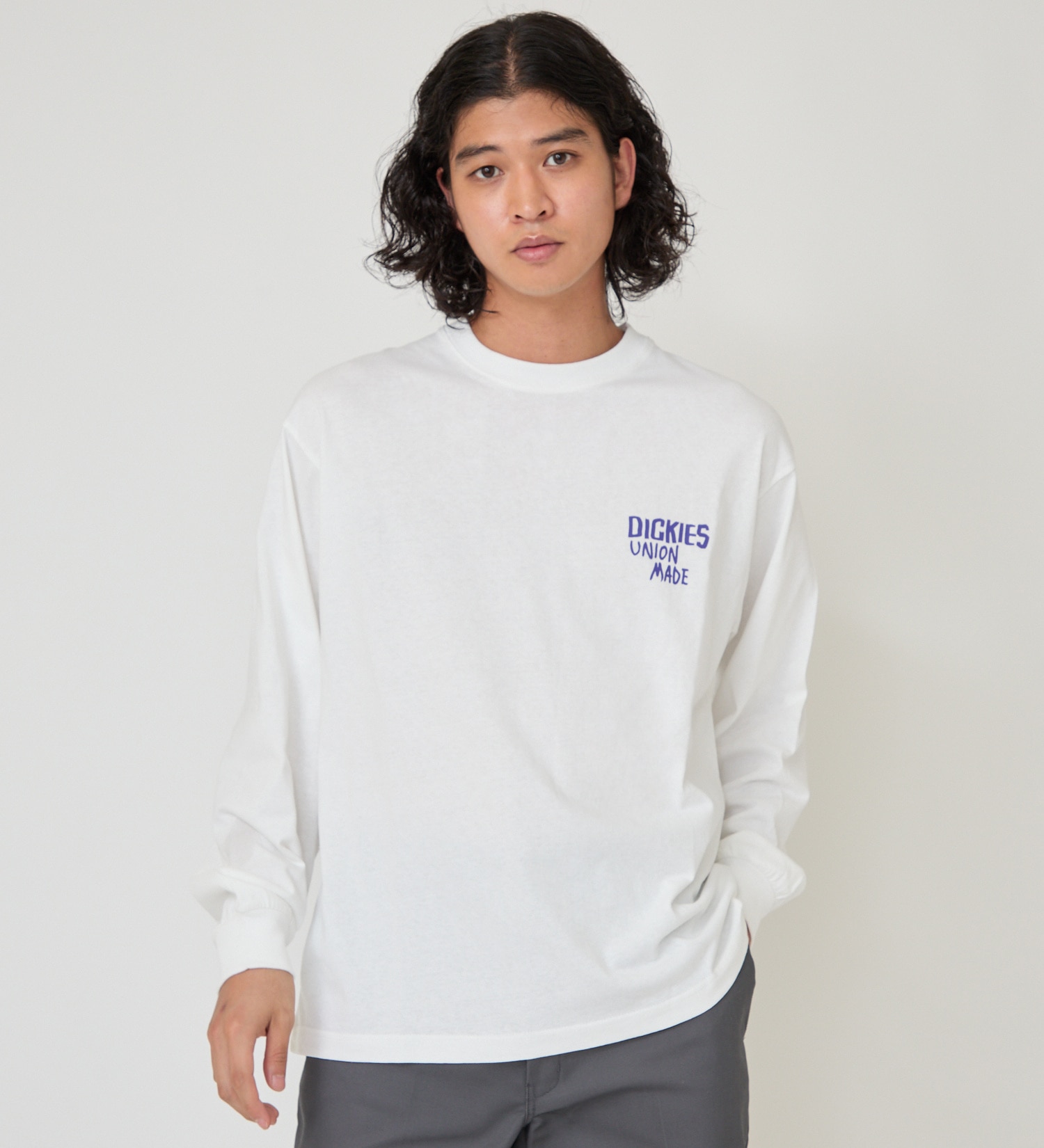 Dickies(ディッキーズ)のグラフィックロングスリーブTシャツS-2|トップス/Tシャツ/カットソー/メンズ|ホワイト