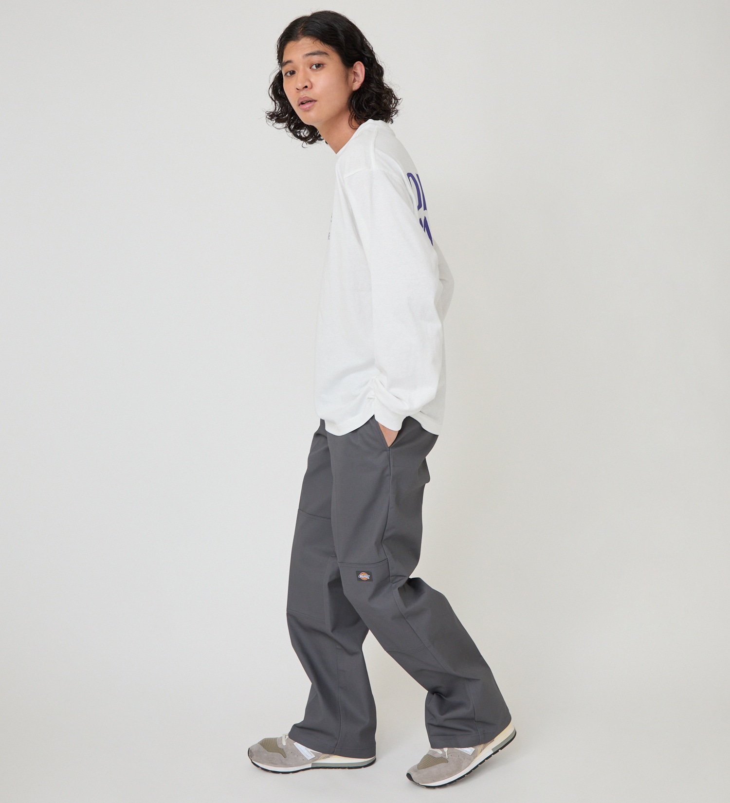 Dickies(ディッキーズ)のグラフィックロングスリーブTシャツS-2|トップス/Tシャツ/カットソー/メンズ|ホワイト