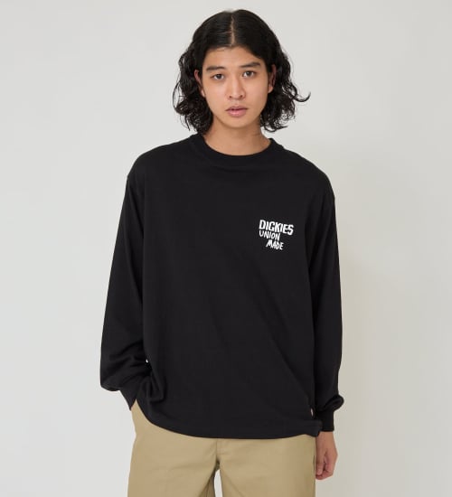 Dickies(ディッキーズ)のグラフィックロングスリーブTシャツS-2|トップス/Tシャツ/カットソー/メンズ|ブラック