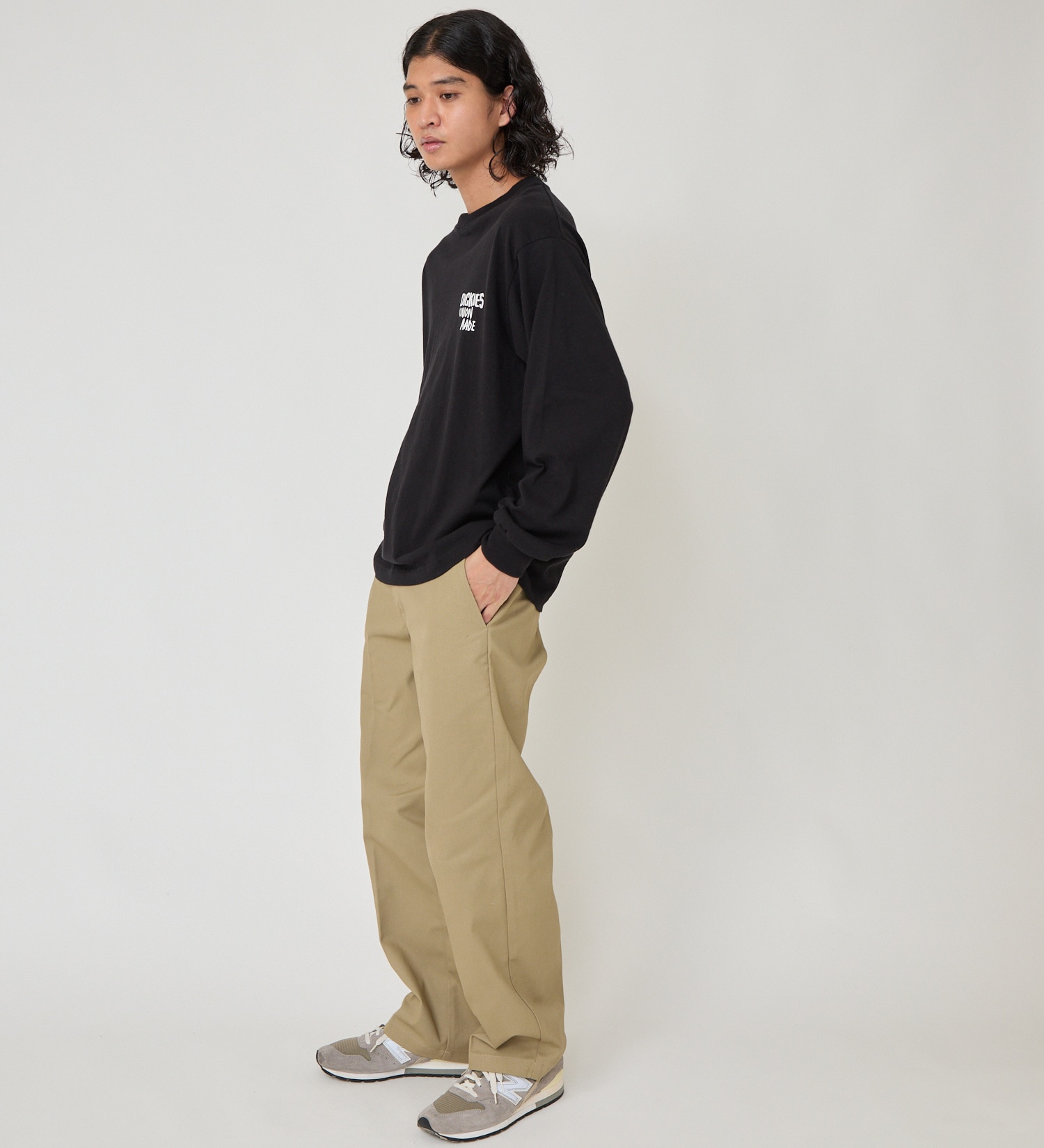 Dickies(ディッキーズ)のグラフィックロングスリーブTシャツS-2|トップス/Tシャツ/カットソー/メンズ|ブラック
