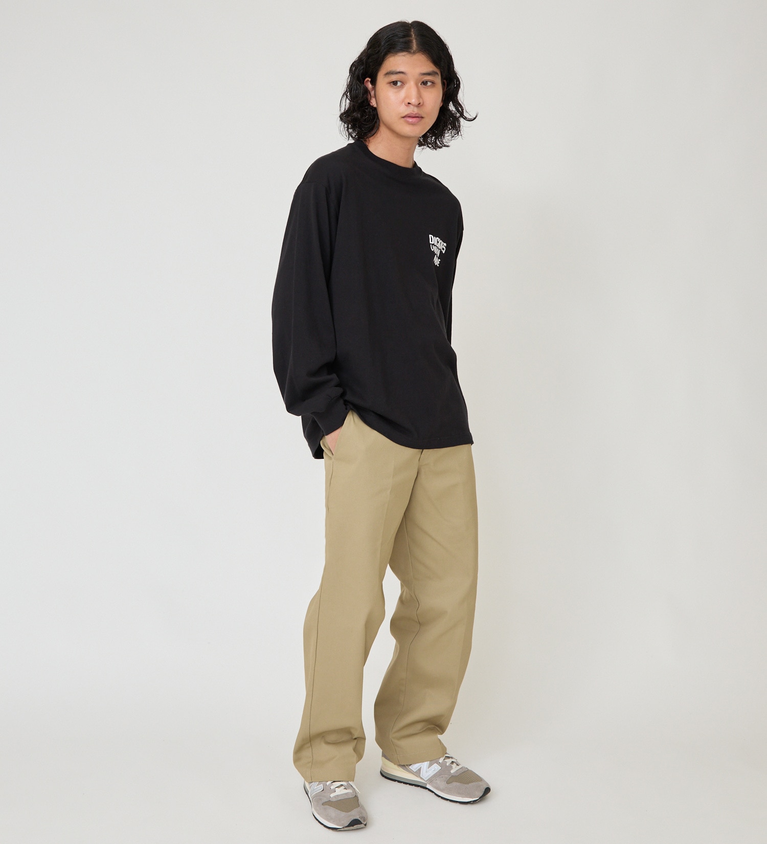 Dickies(ディッキーズ)のグラフィックロングスリーブTシャツS-2|トップス/Tシャツ/カットソー/メンズ|ブラック