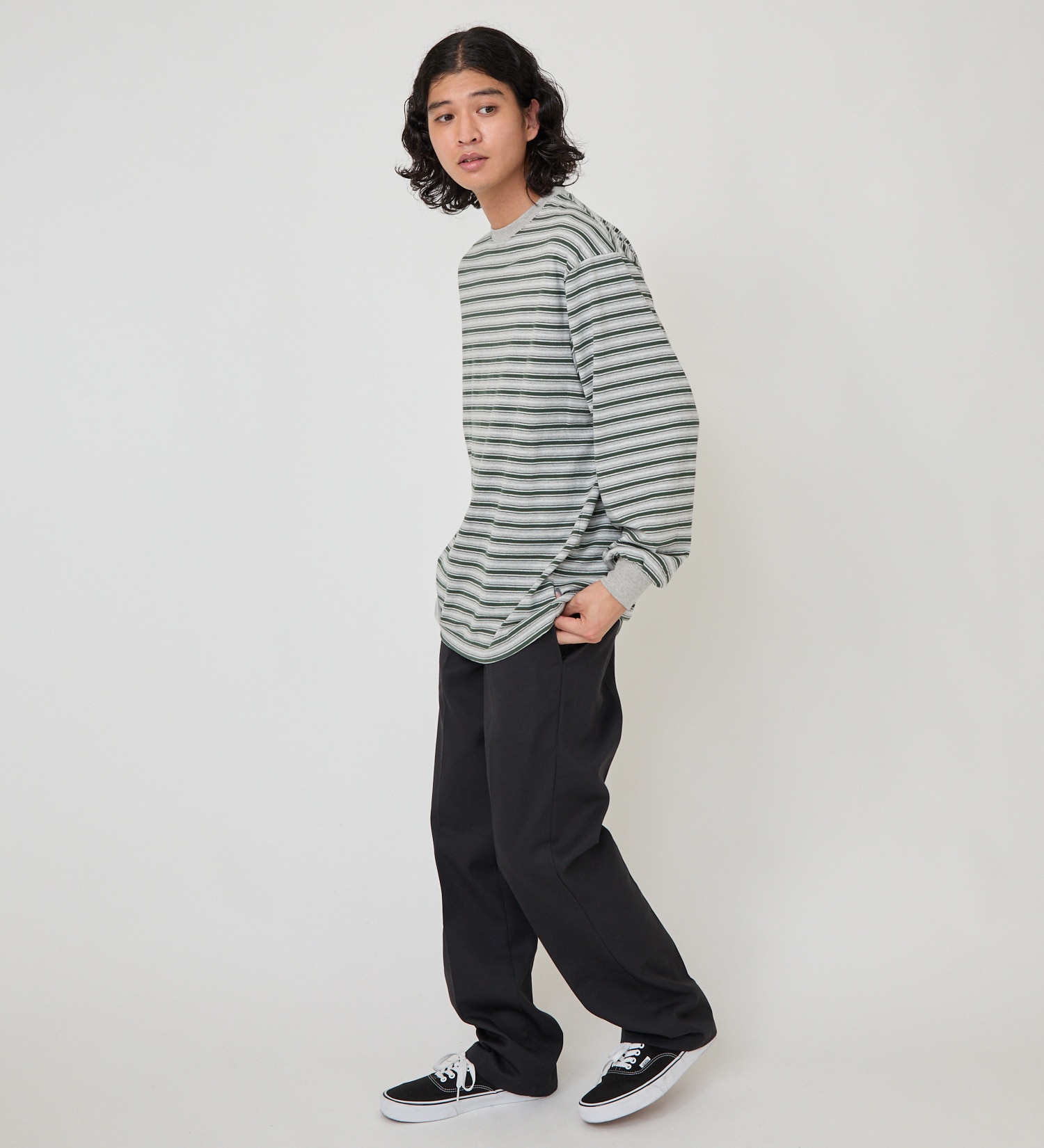 Dickies(ディッキーズ)のマルチボーダーTシャツ|トップス/Tシャツ/カットソー/メンズ|グレー系その他