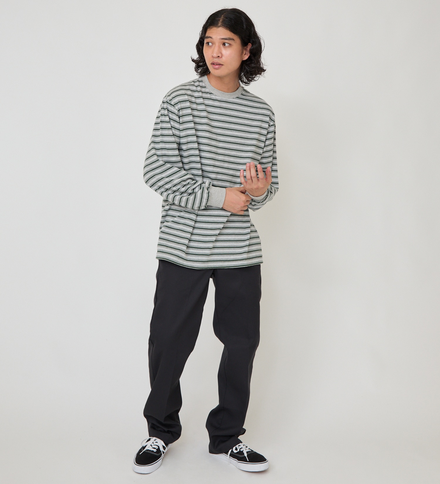 Dickies(ディッキーズ)のマルチボーダーTシャツ|トップス/Tシャツ/カットソー/メンズ|グレー系その他