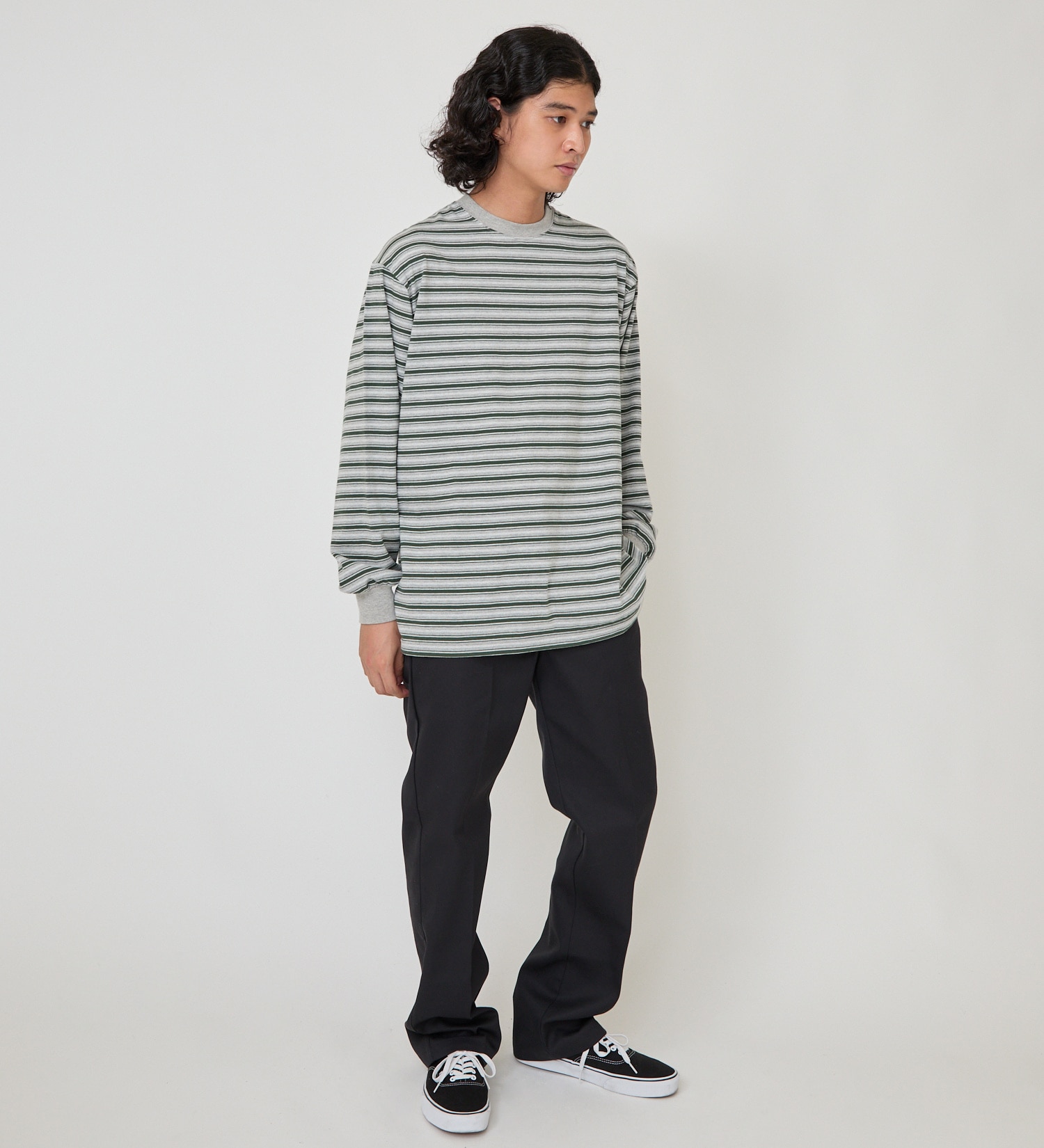 Dickies(ディッキーズ)のマルチボーダーTシャツ|トップス/Tシャツ/カットソー/メンズ|グレー系その他