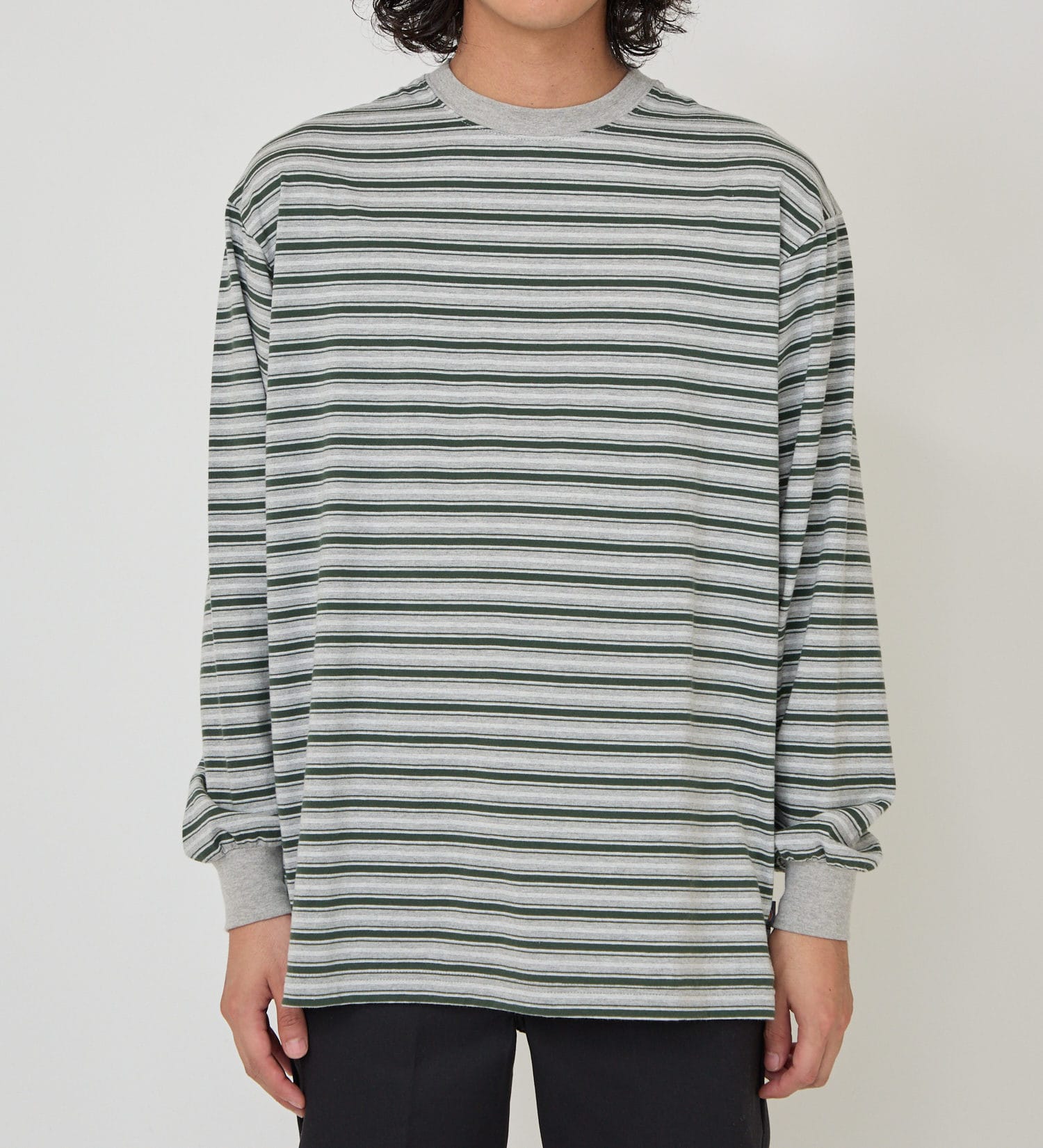 Dickies(ディッキーズ)のマルチボーダーTシャツ|トップス/Tシャツ/カットソー/メンズ|グレー系その他