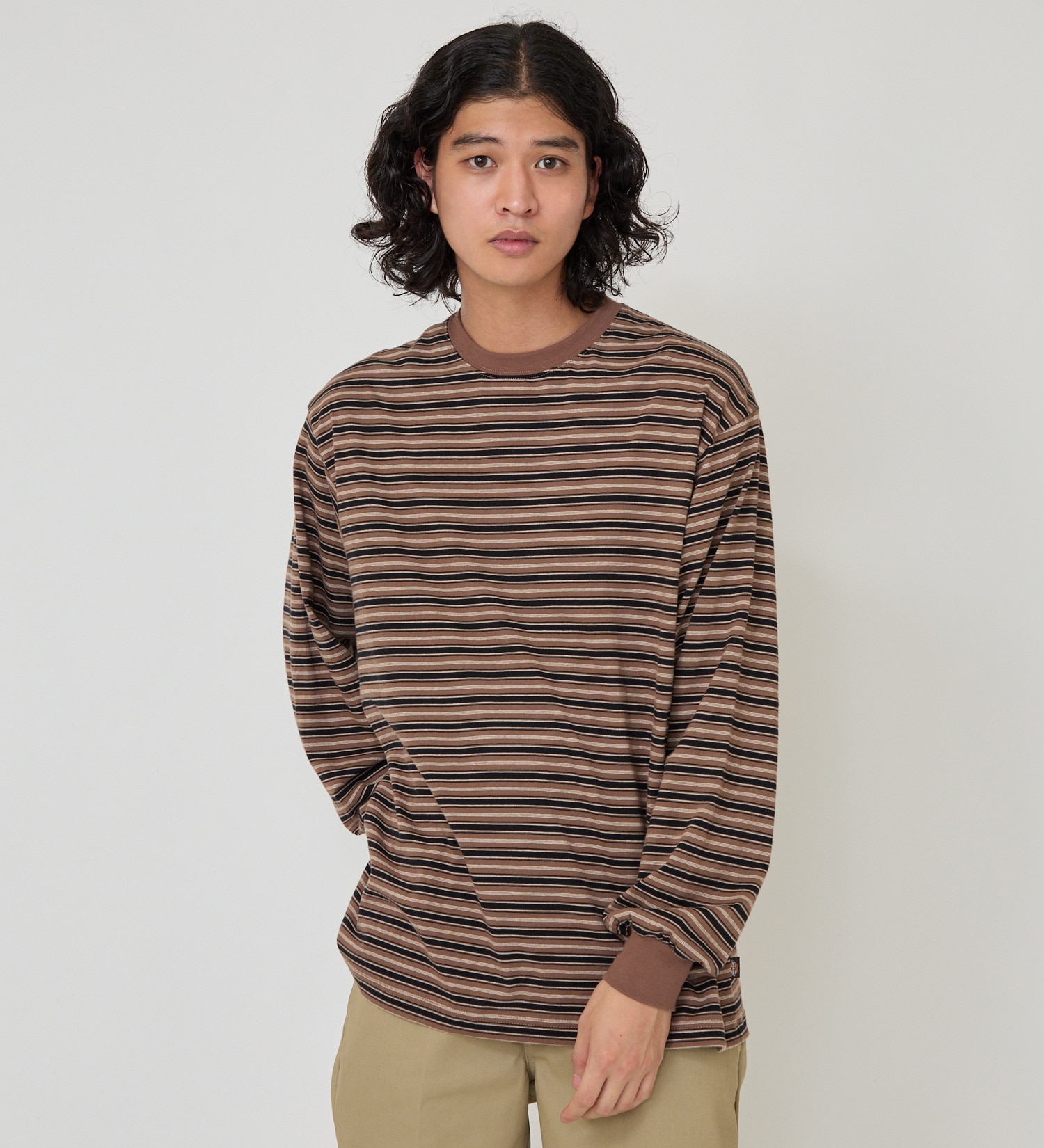Dickies(ディッキーズ)のマルチボーダーTシャツ|トップス/Tシャツ/カットソー/メンズ|ブラウン系その他