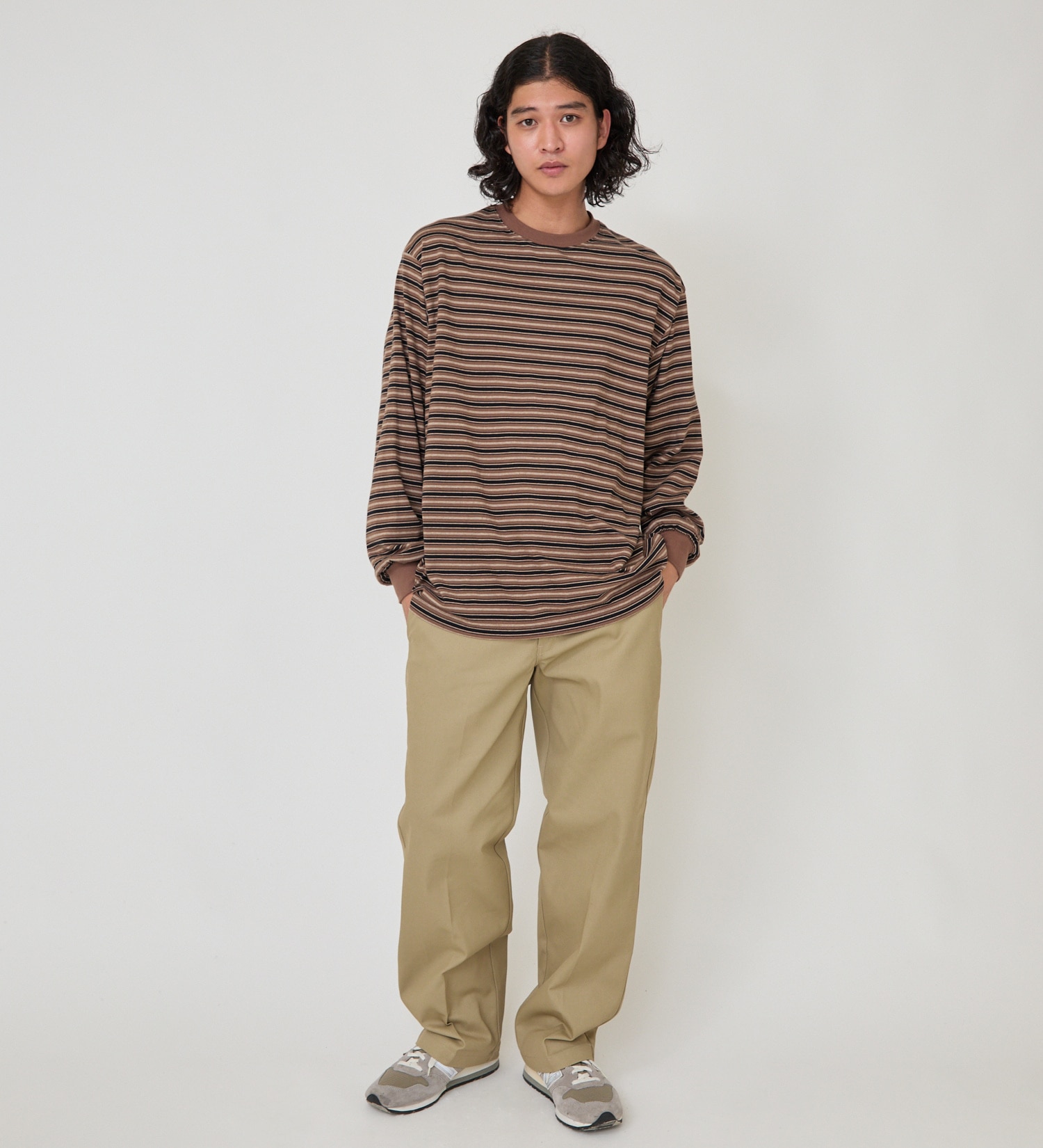 Dickies(ディッキーズ)のマルチボーダーTシャツ|トップス/Tシャツ/カットソー/メンズ|ブラウン系その他
