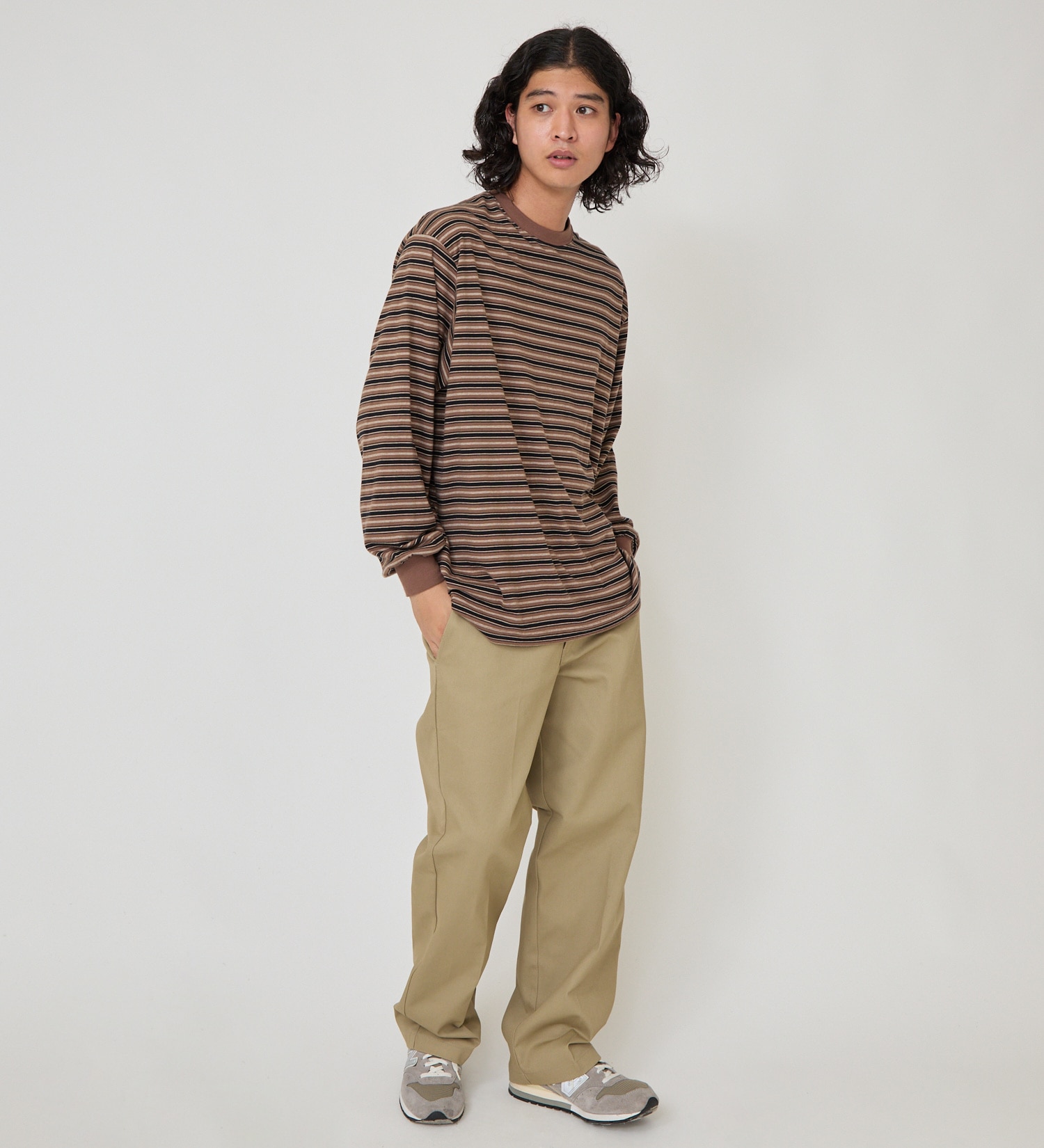 Dickies(ディッキーズ)のマルチボーダーTシャツ|トップス/Tシャツ/カットソー/メンズ|ブラウン系その他