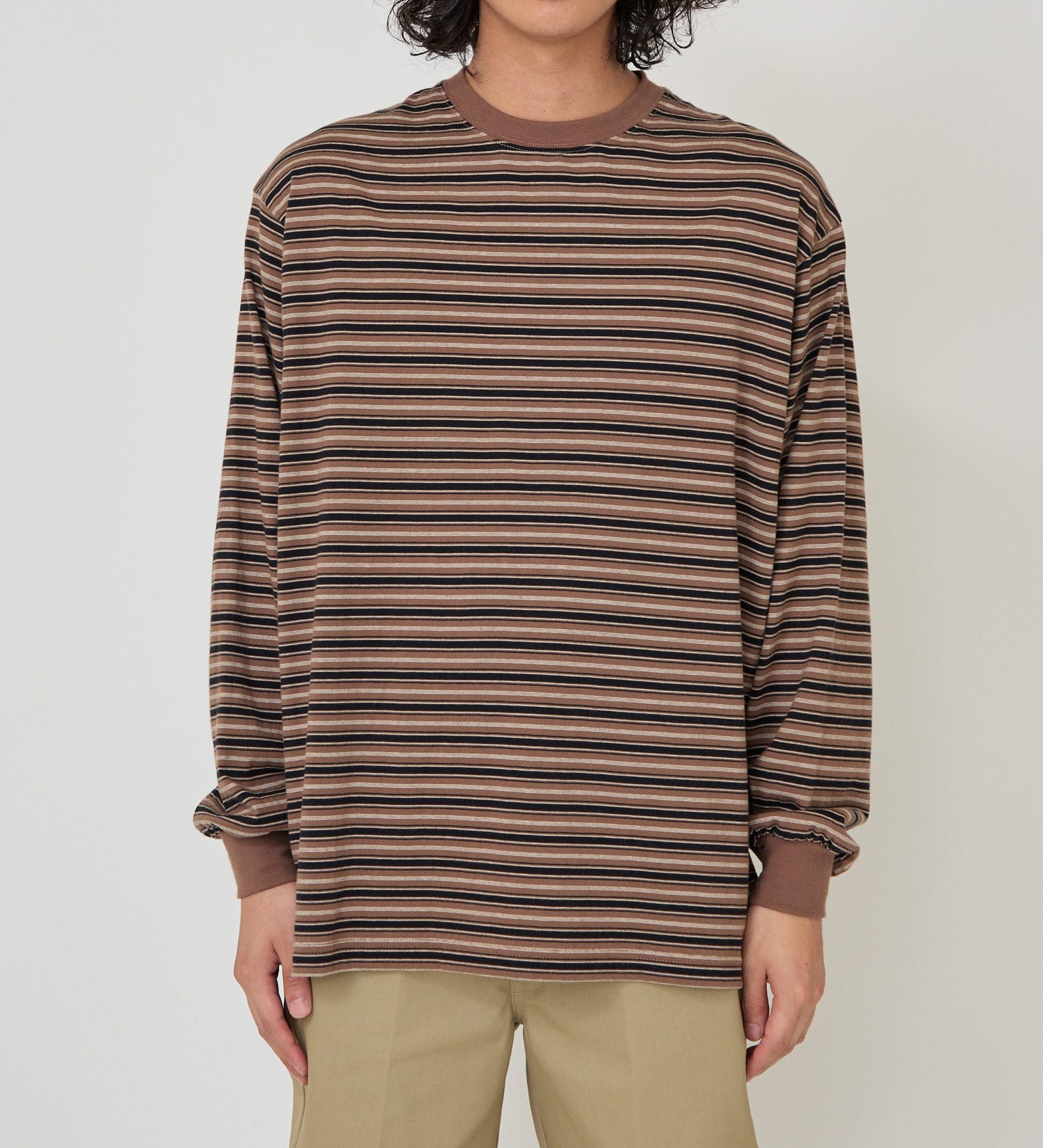 Dickies(ディッキーズ)のマルチボーダーTシャツ|トップス/Tシャツ/カットソー/メンズ|ブラウン系その他