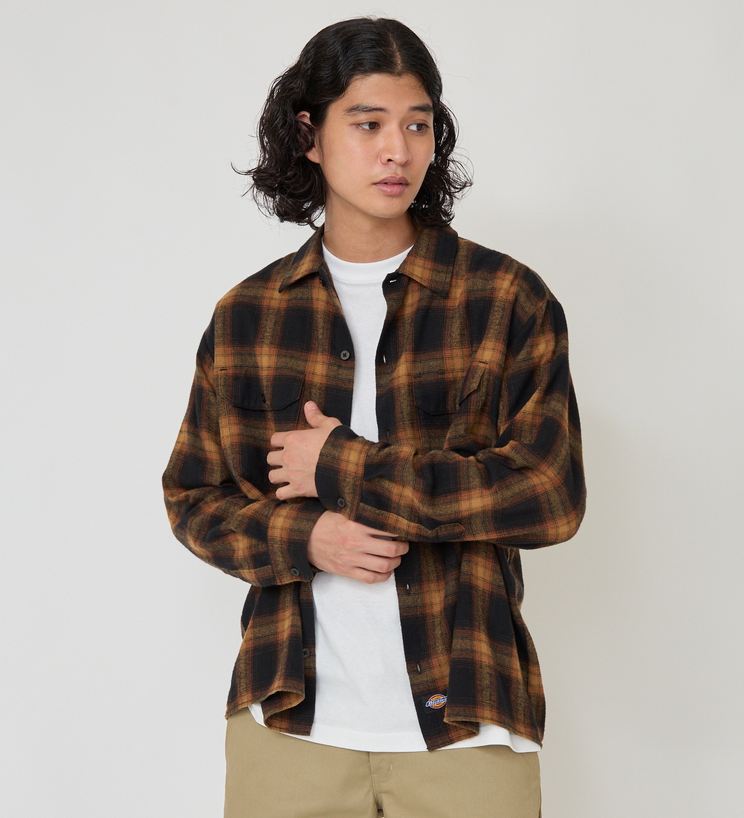 Dickies(ディッキーズ)のオンブレフランネルワークシャツ|トップス/シャツ/ブラウス/メンズ|イエロー系その他