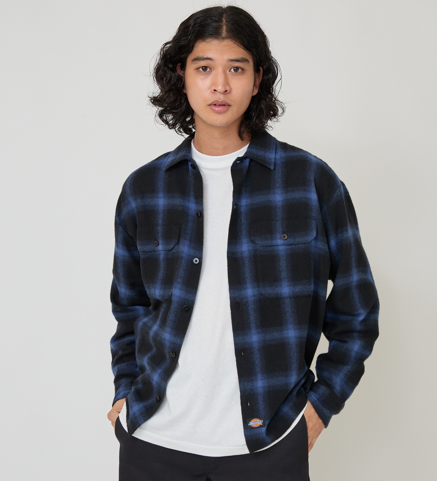 Dickies(ディッキーズ)のオンブレフランネルワークシャツ|トップス/シャツ/ブラウス/メンズ|ブルー系その他