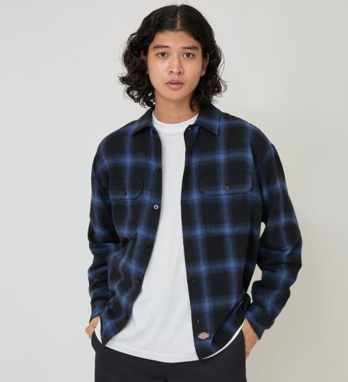 Dickies(ディッキーズ)のオンブレフランネルワークシャツ|トップス/シャツ/ブラウス/メンズ|ブルー系その他