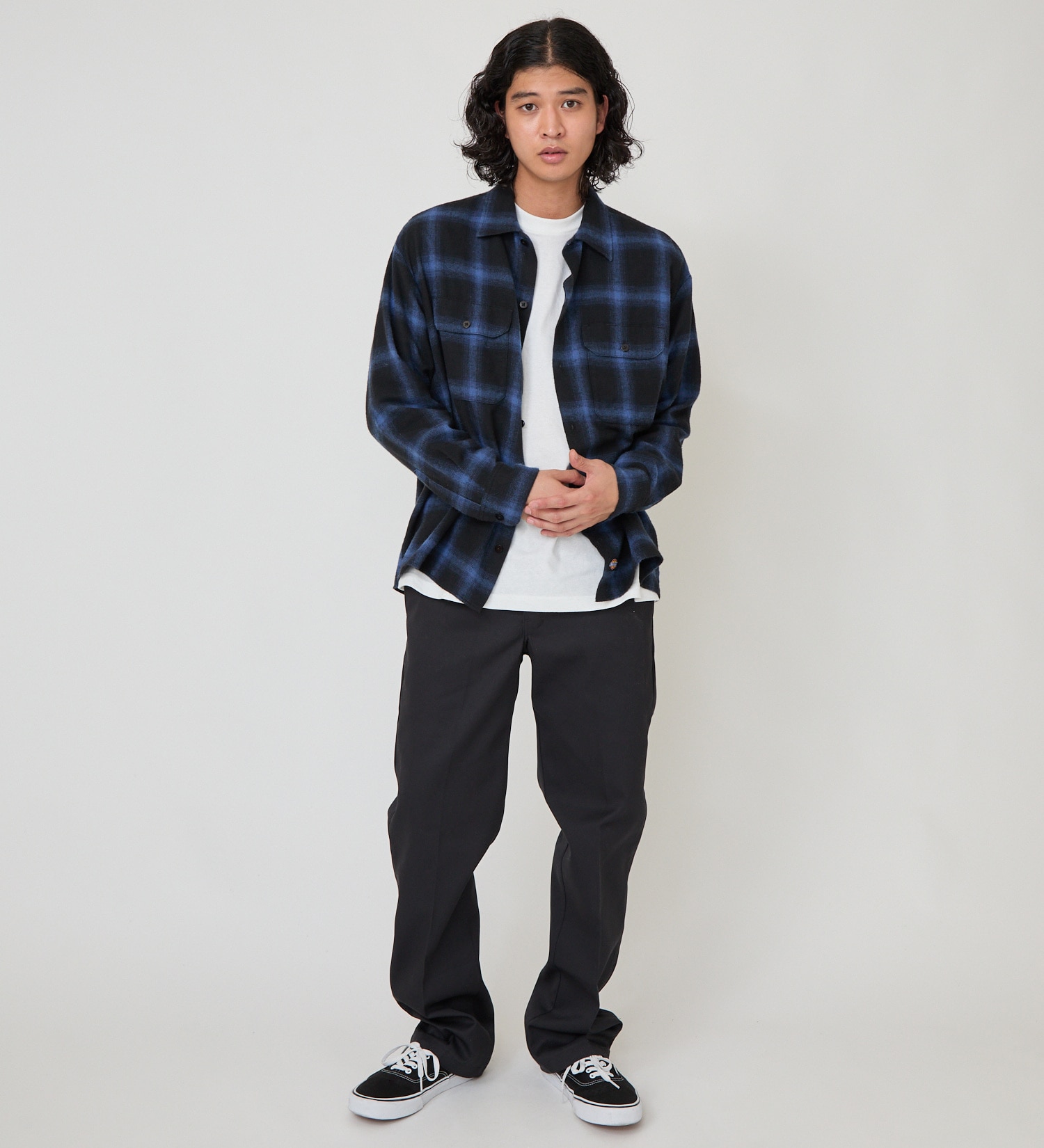 Dickies(ディッキーズ)のオンブレフランネルワークシャツ|トップス/シャツ/ブラウス/メンズ|ブルー系その他