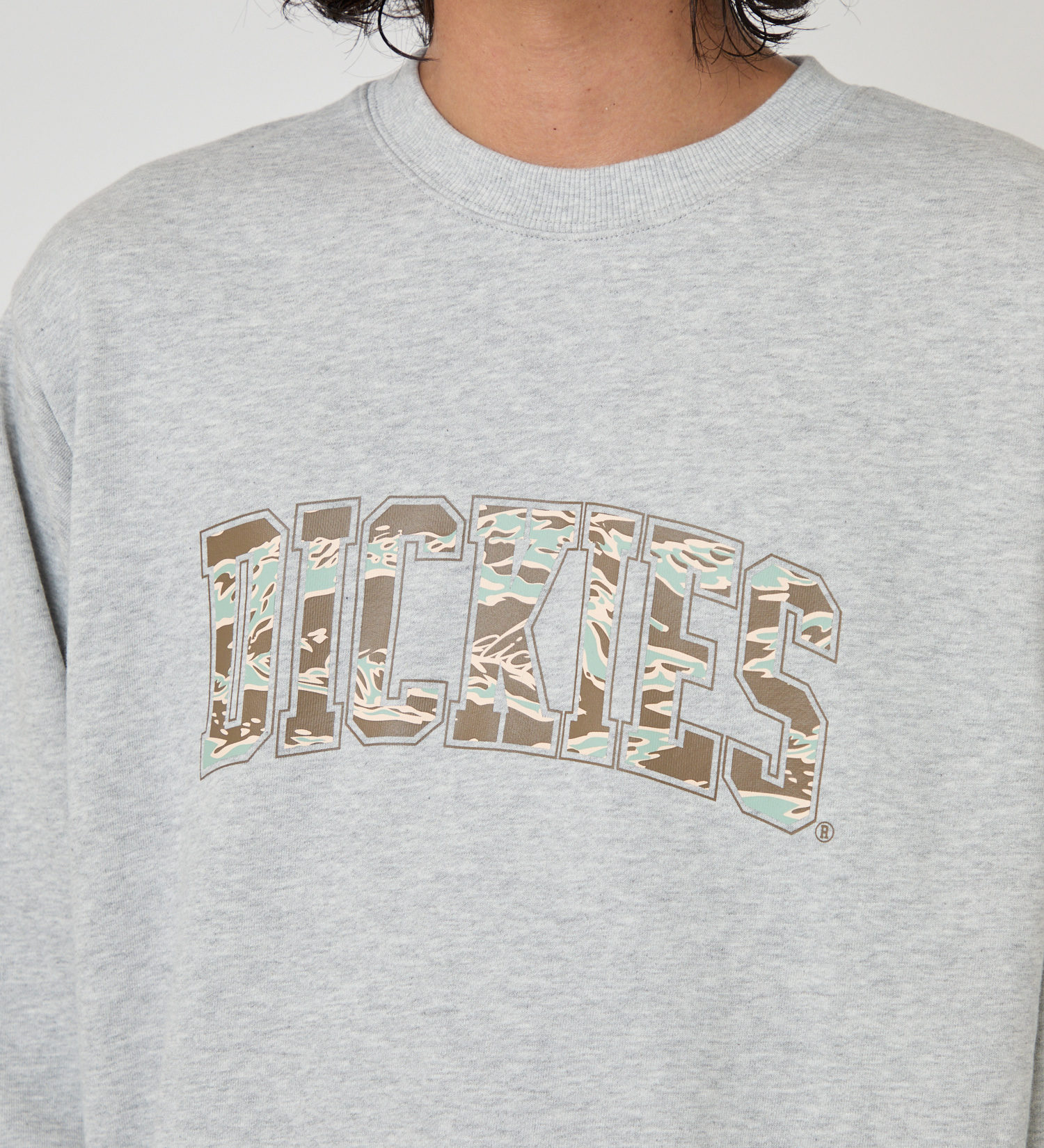 Dickies(ディッキーズ)のカモフラージュロゴスウェット|トップス/スウェット/メンズ|ヘザ－グレー