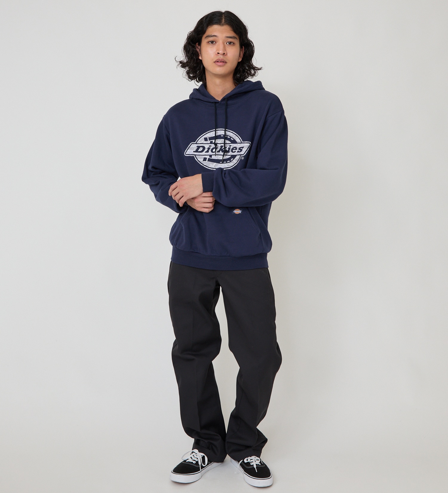 Dickies(ディッキーズ)のカモフラージュロゴフーディー|トップス/パーカー/メンズ|ネイビー