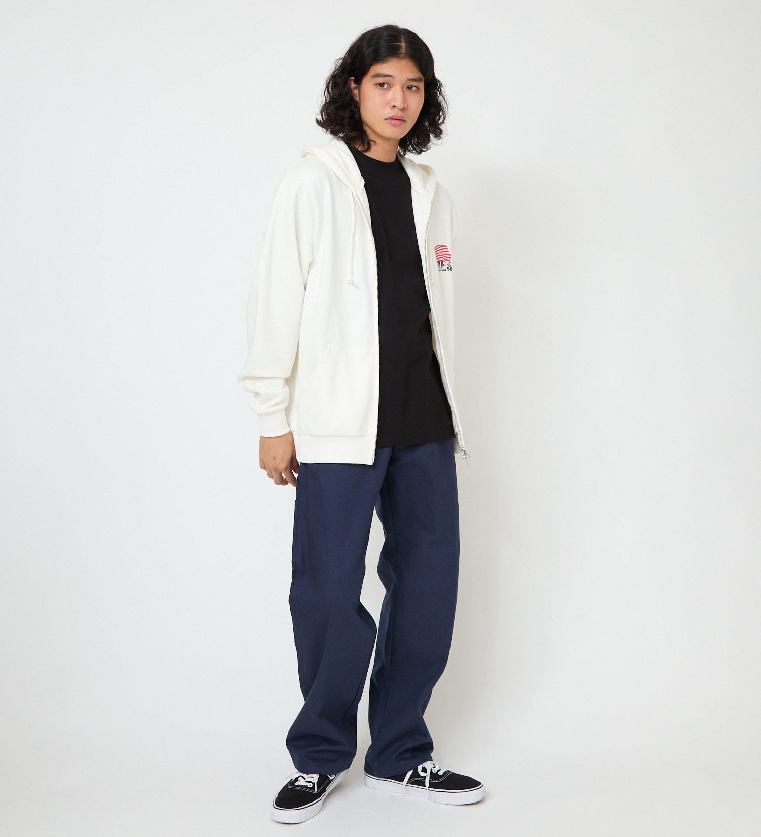 Dickies(ディッキーズ)のUSフラッグジップフーディー|トップス/パーカー/メンズ|ホワイト