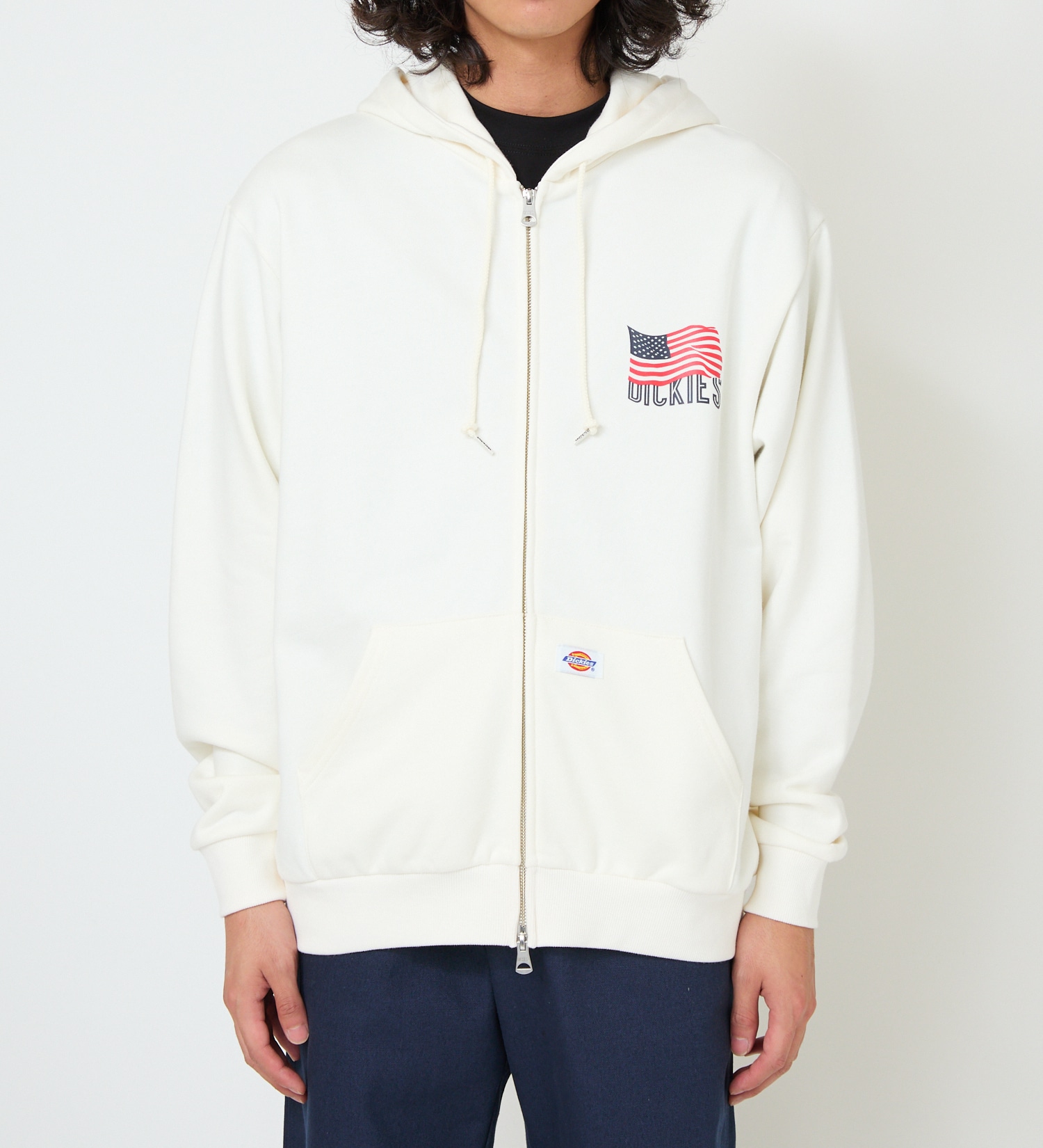 Dickies(ディッキーズ)のUSフラッグジップフーディー|トップス/パーカー/メンズ|ホワイト