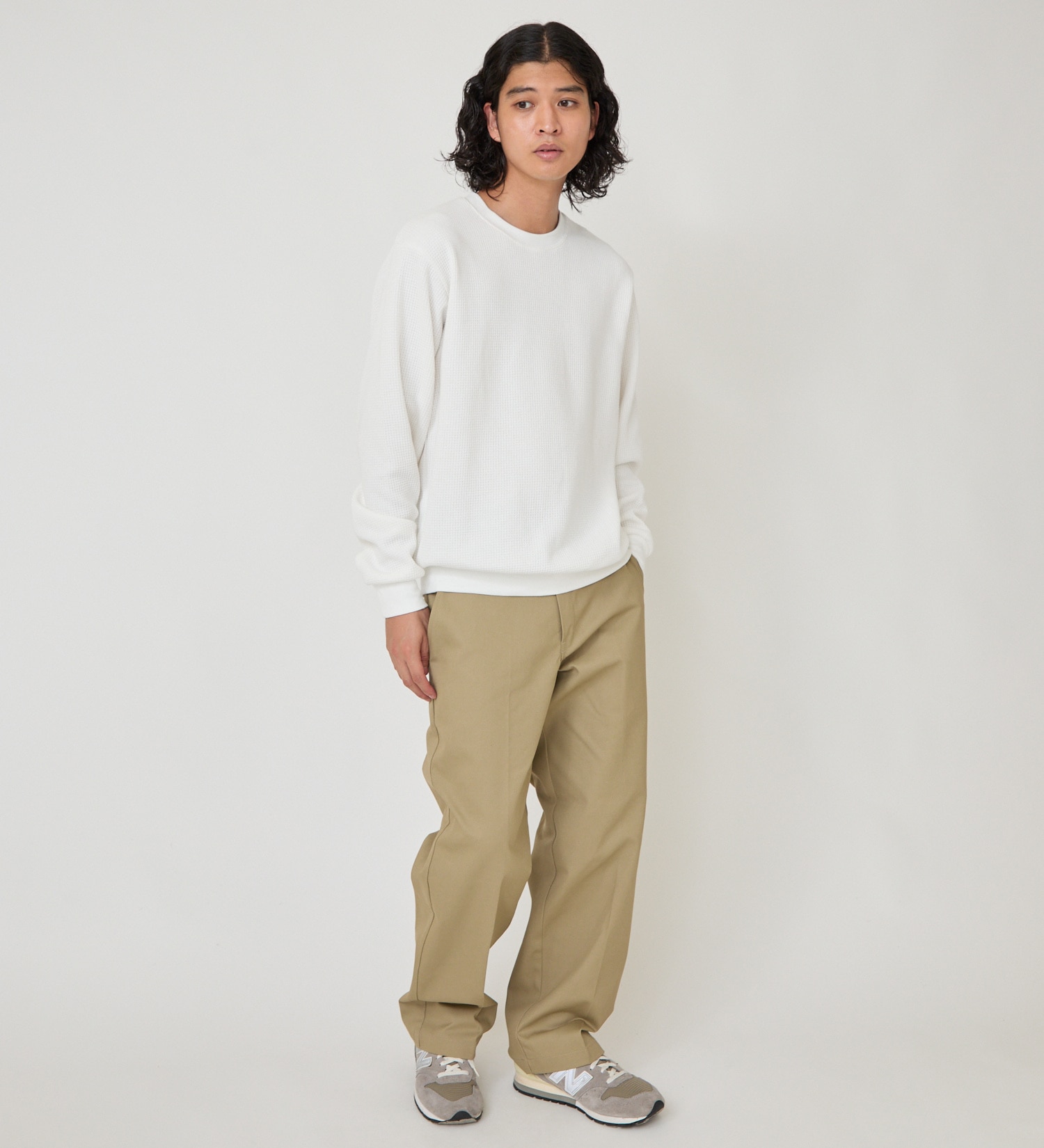 Dickies(ディッキーズ)のヘビーワッフルスウェット|トップス/スウェット/メンズ|ホワイト