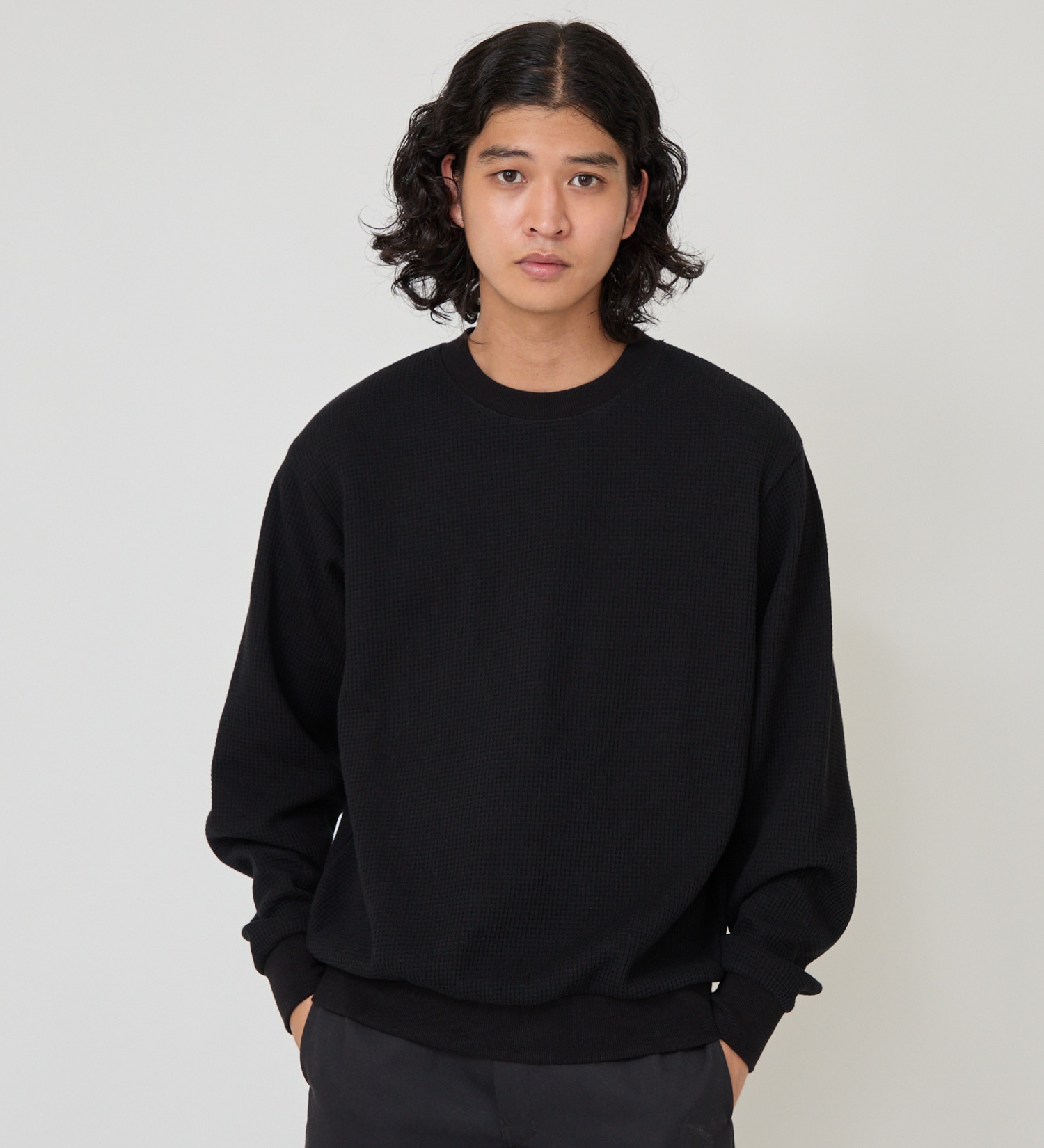 Dickies(ディッキーズ)のヘビーワッフルスウェット|トップス/スウェット/メンズ|ブラック
