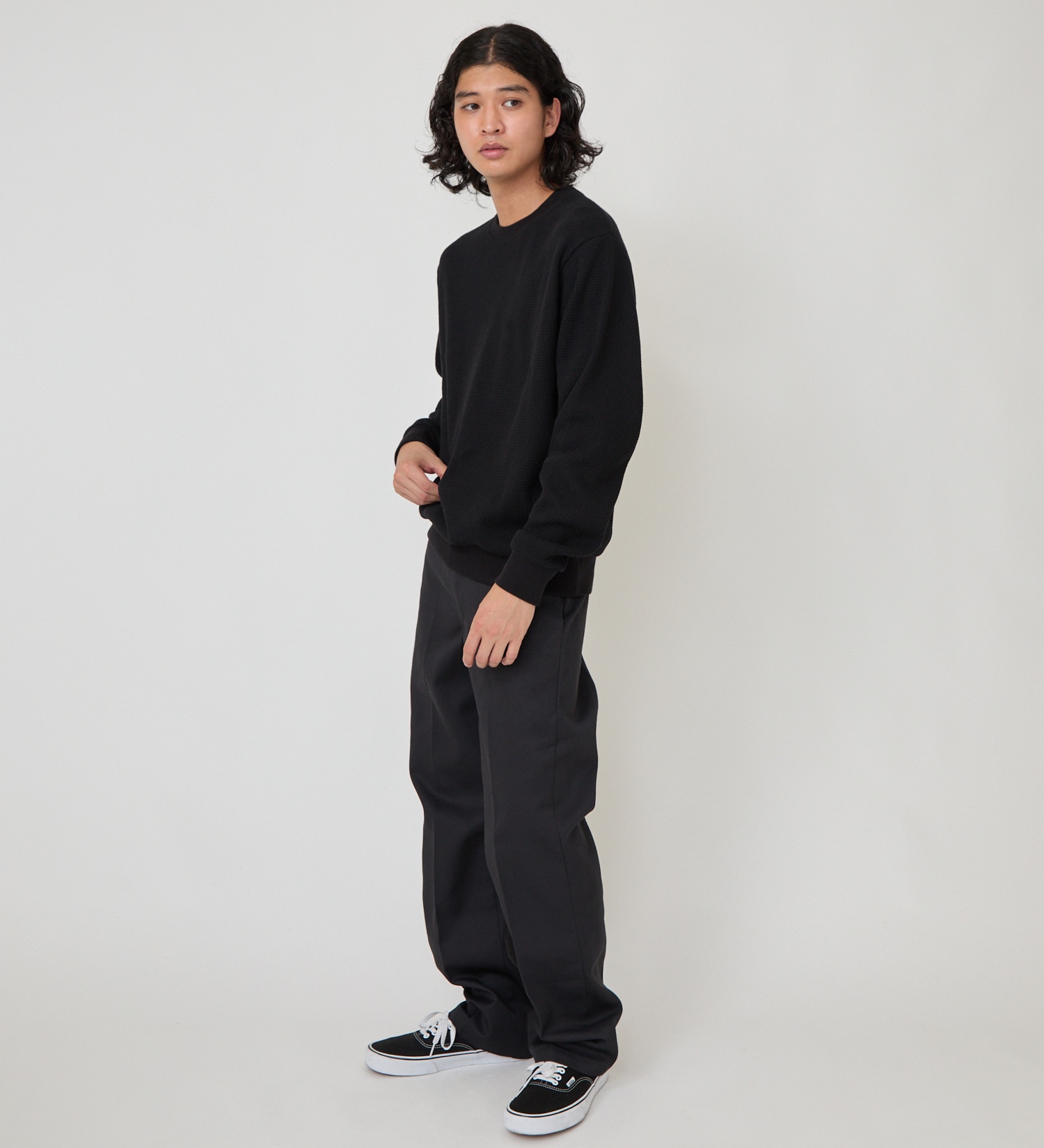Dickies(ディッキーズ)のヘビーワッフルスウェット|トップス/スウェット/メンズ|ブラック