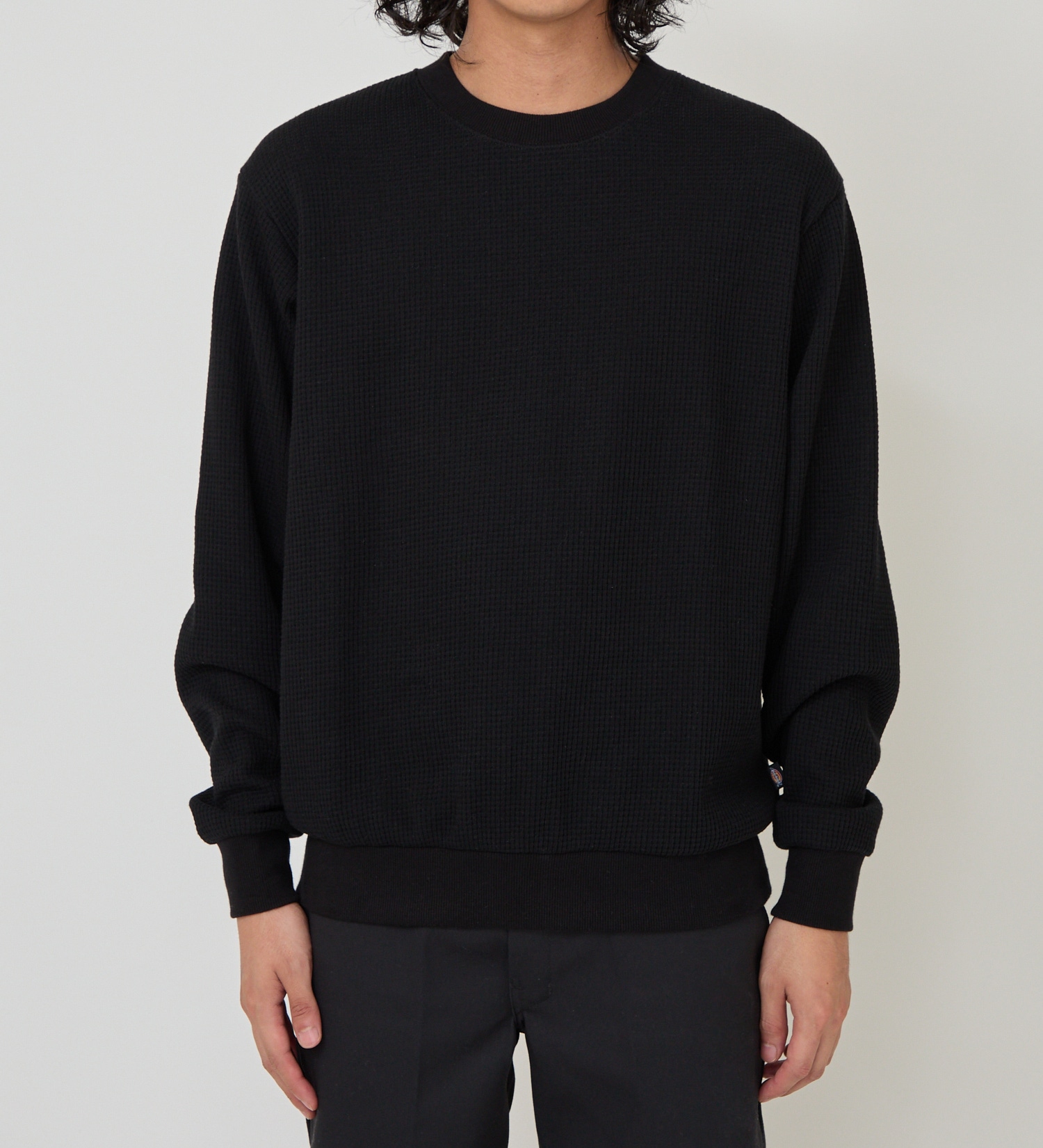Dickies(ディッキーズ)のヘビーワッフルスウェット|トップス/スウェット/メンズ|ブラック
