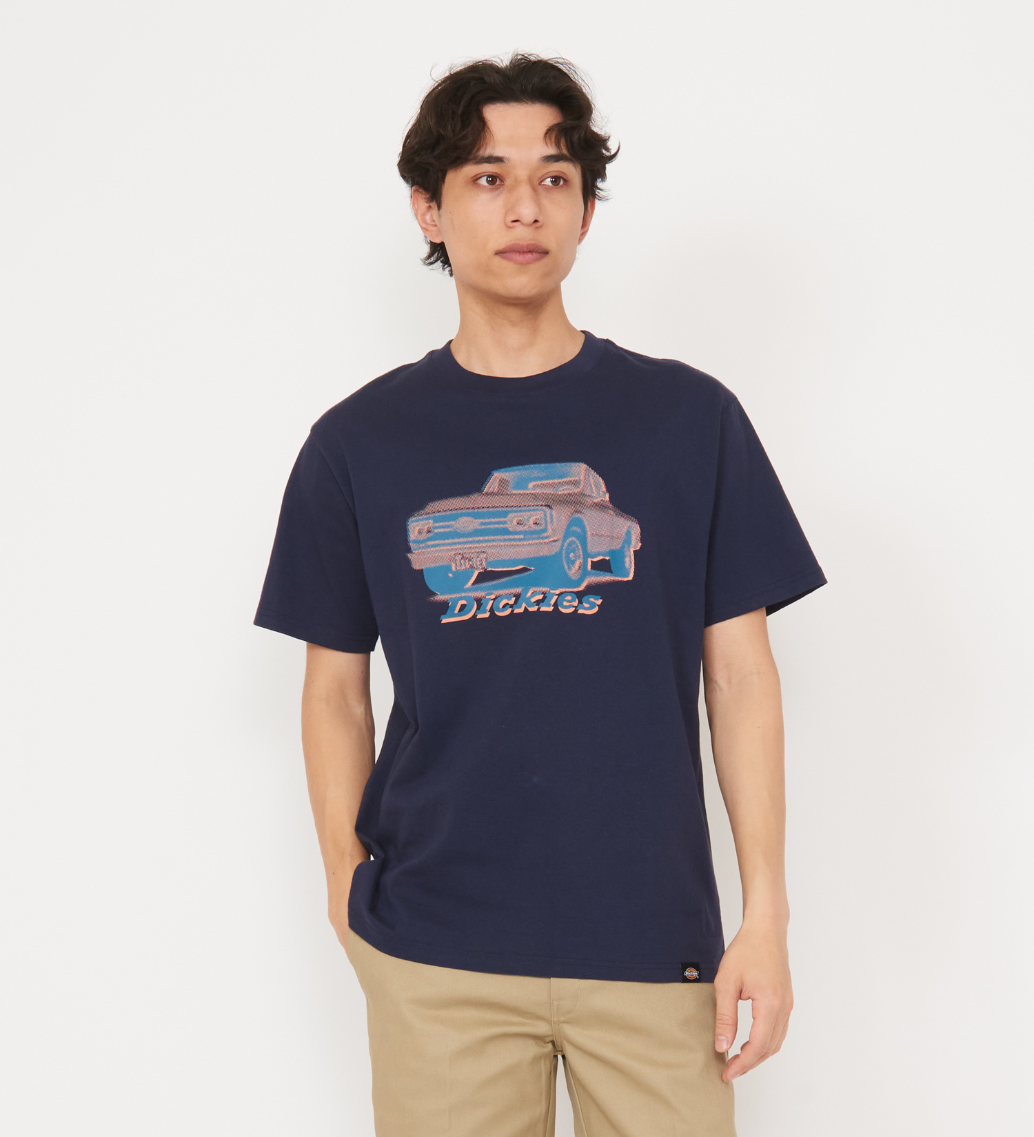 Dickies(ディッキーズ)のグラフィックTシャツ　半袖(car)|トップス/Tシャツ/カットソー/メンズ|ネイビー
