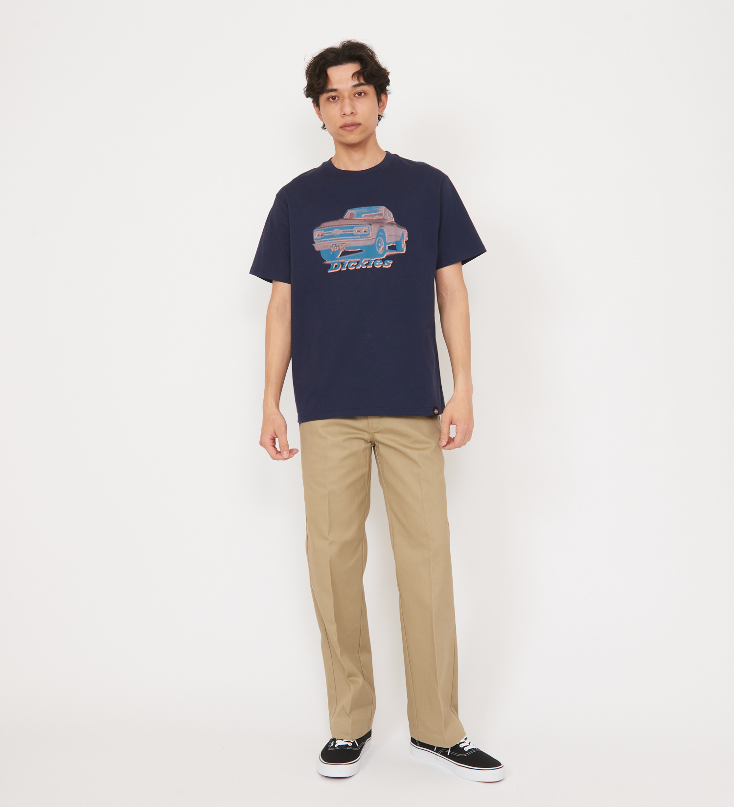 Dickies(ディッキーズ)のグラフィックTシャツ　半袖(car)|トップス/Tシャツ/カットソー/メンズ|ネイビー