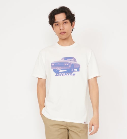 Dickies(ディッキーズ)のグラフィックTシャツ　半袖(car)|トップス/Tシャツ/カットソー/メンズ|ホワイト