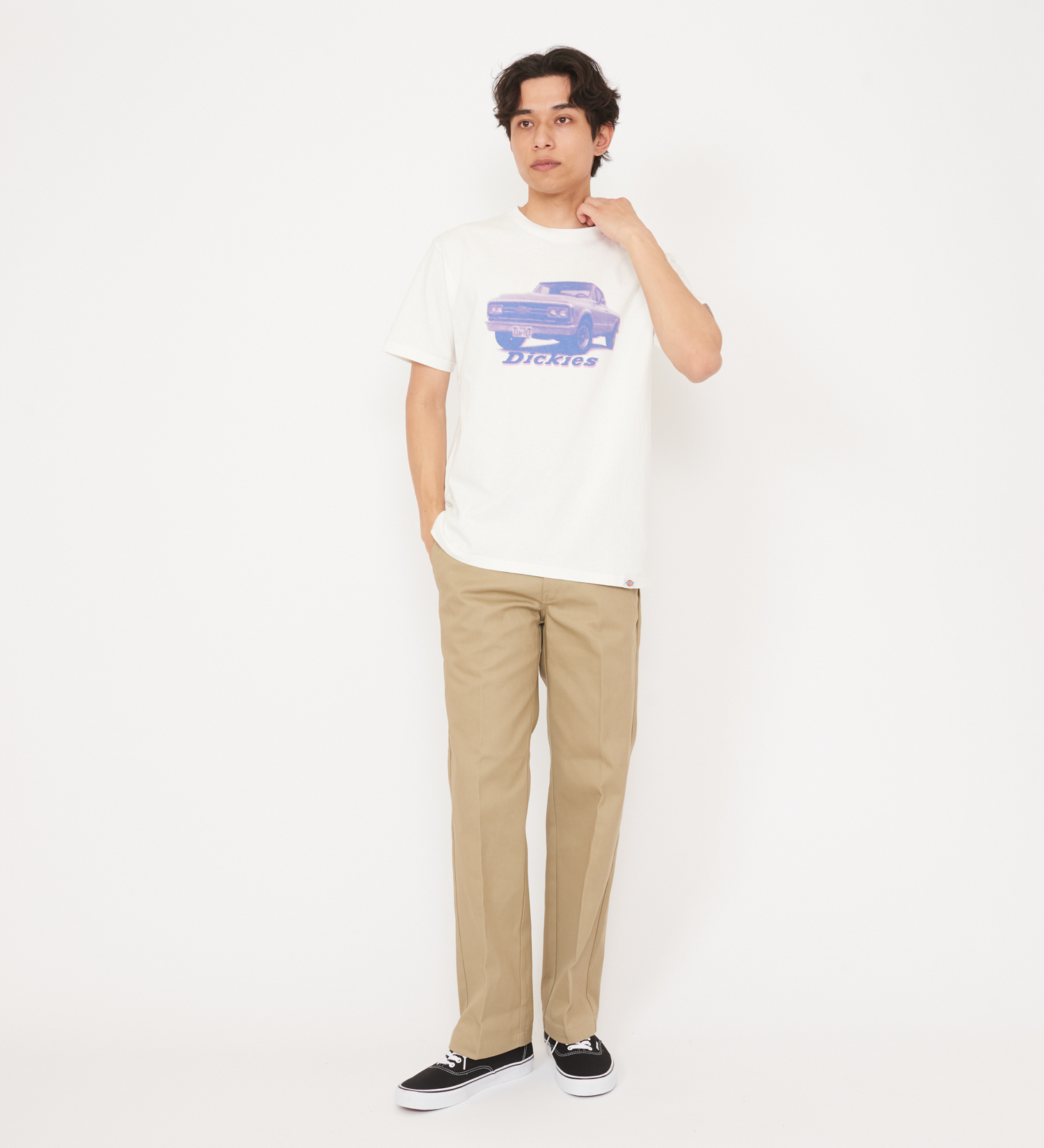 Dickies(ディッキーズ)のグラフィックTシャツ　半袖(car)|トップス/Tシャツ/カットソー/メンズ|ホワイト