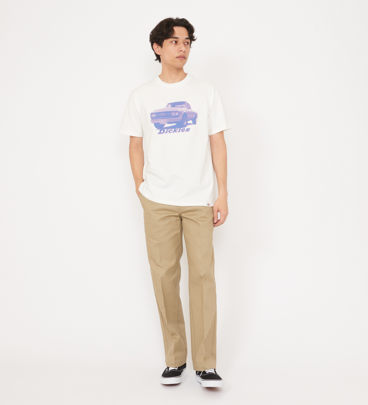 Dickies(ディッキーズ)のグラフィックTシャツ　半袖(car)|トップス/Tシャツ/カットソー/メンズ|ホワイト