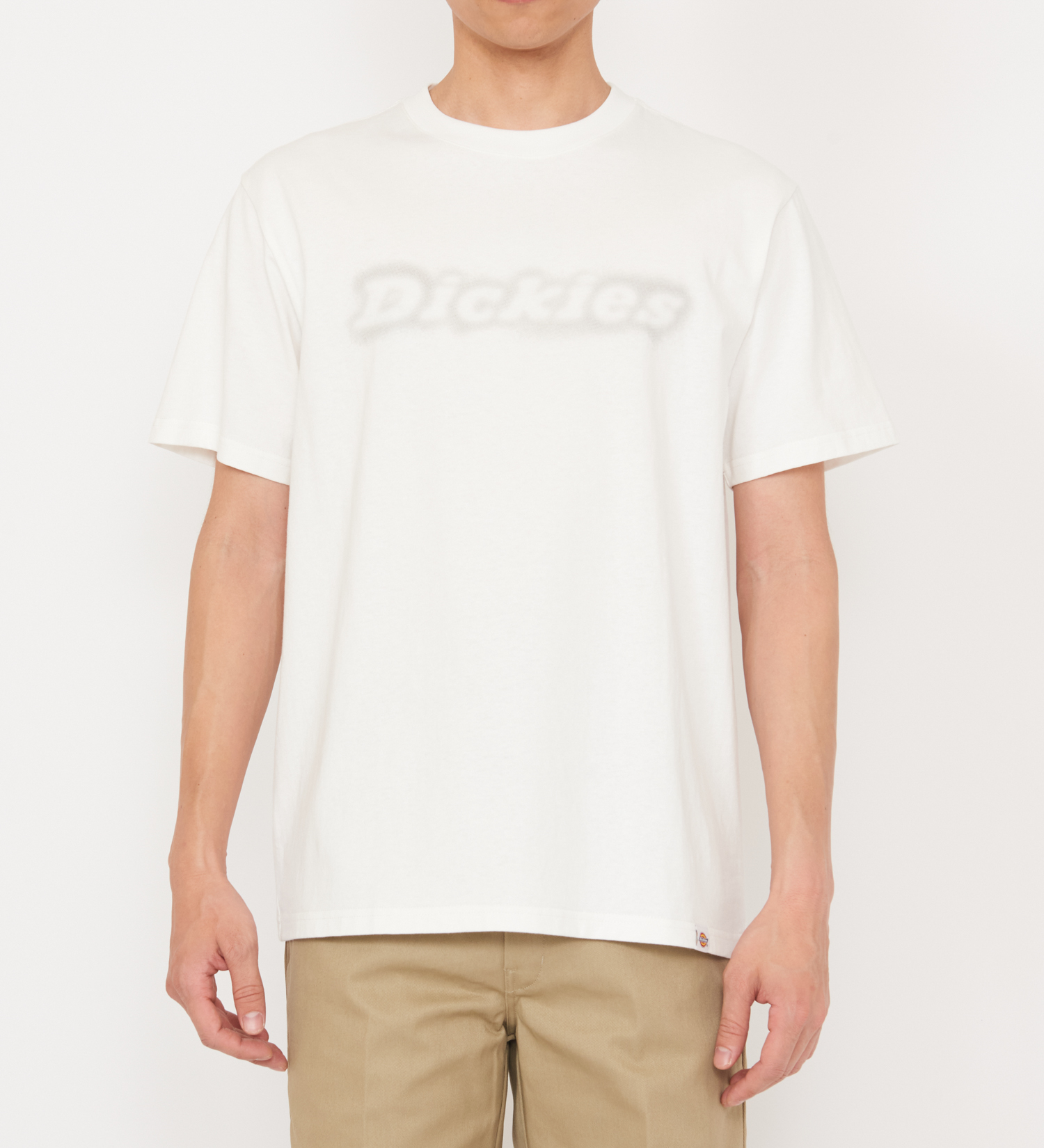 Dickies(ディッキーズ)のグラフィックTシャツ 半袖(Fuzzy Logo)|トップス/Tシャツ/カットソー/メンズ|ホワイト