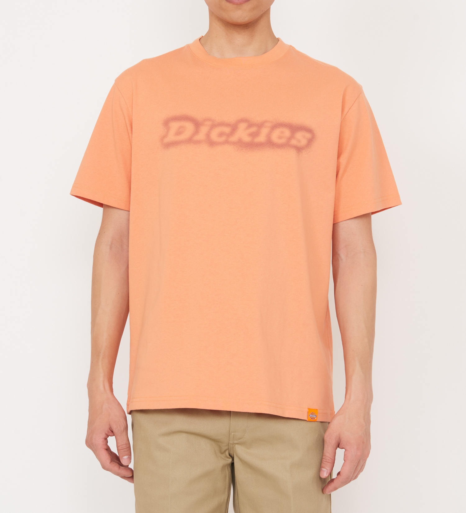 Dickies(ディッキーズ)のグラフィックTシャツ 半袖(Fuzzy Logo)|トップス/Tシャツ/カットソー/メンズ|オレンジ