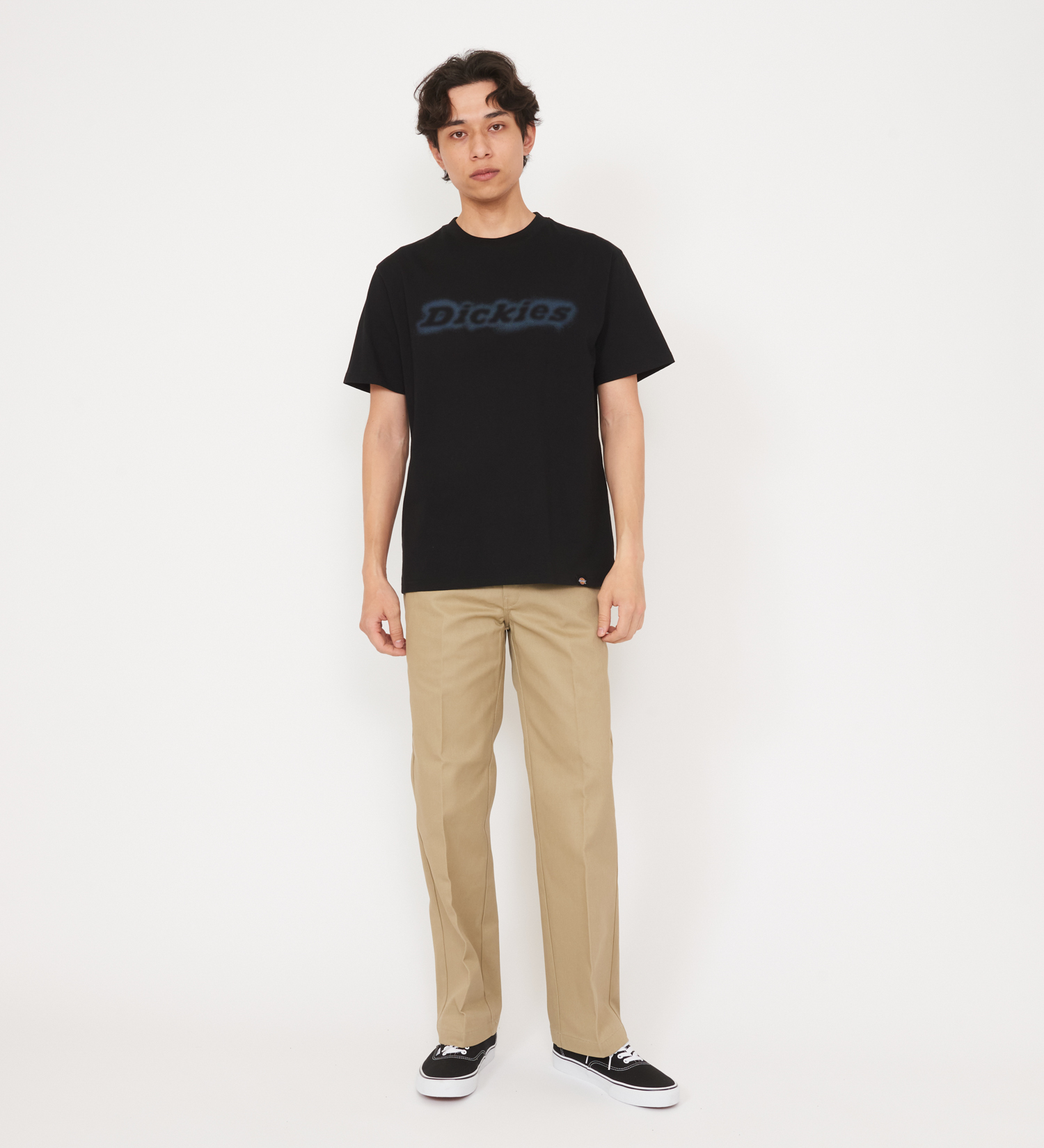 Dickies(ディッキーズ)のグラフィックTシャツ 半袖(Fuzzy Logo)|トップス/Tシャツ/カットソー/メンズ|ブラック